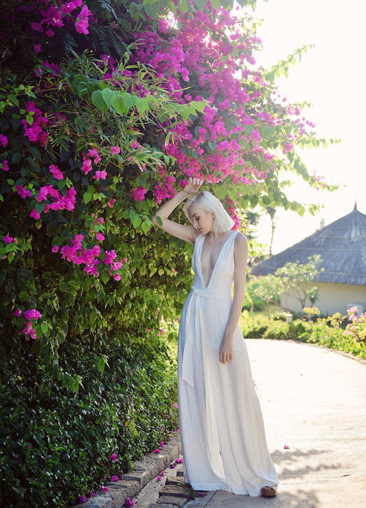 Linen Jumpsuit Women - Long Linen Jumpsuit - Women Organic Clothing