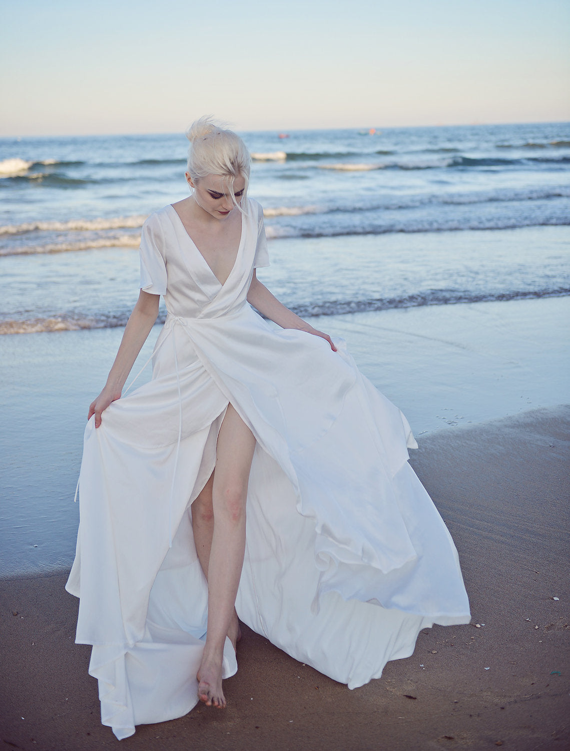 Silk Layered Bridal Gown - Silk Wedding Dress - Layered Silk Gown