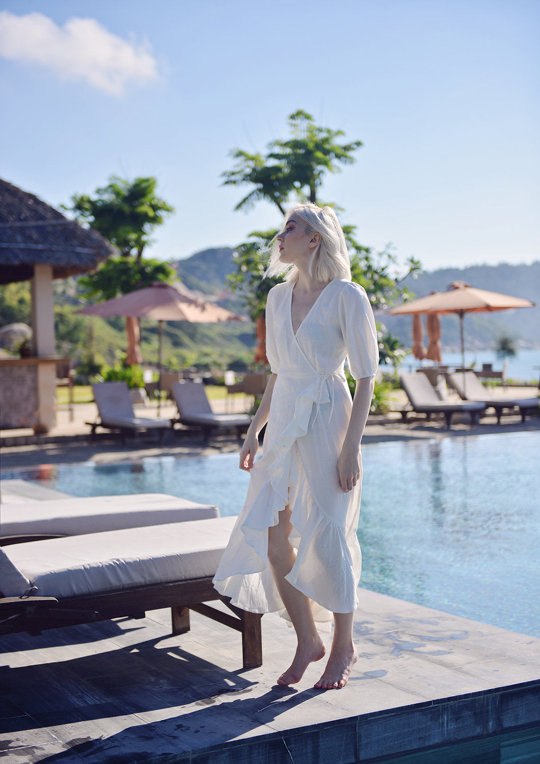 Women Linen Robe - Organic Cotton Robe - Women Long Robe Dress - Organic Cotton Robe Dress - Natural Eco-Friendly Robe