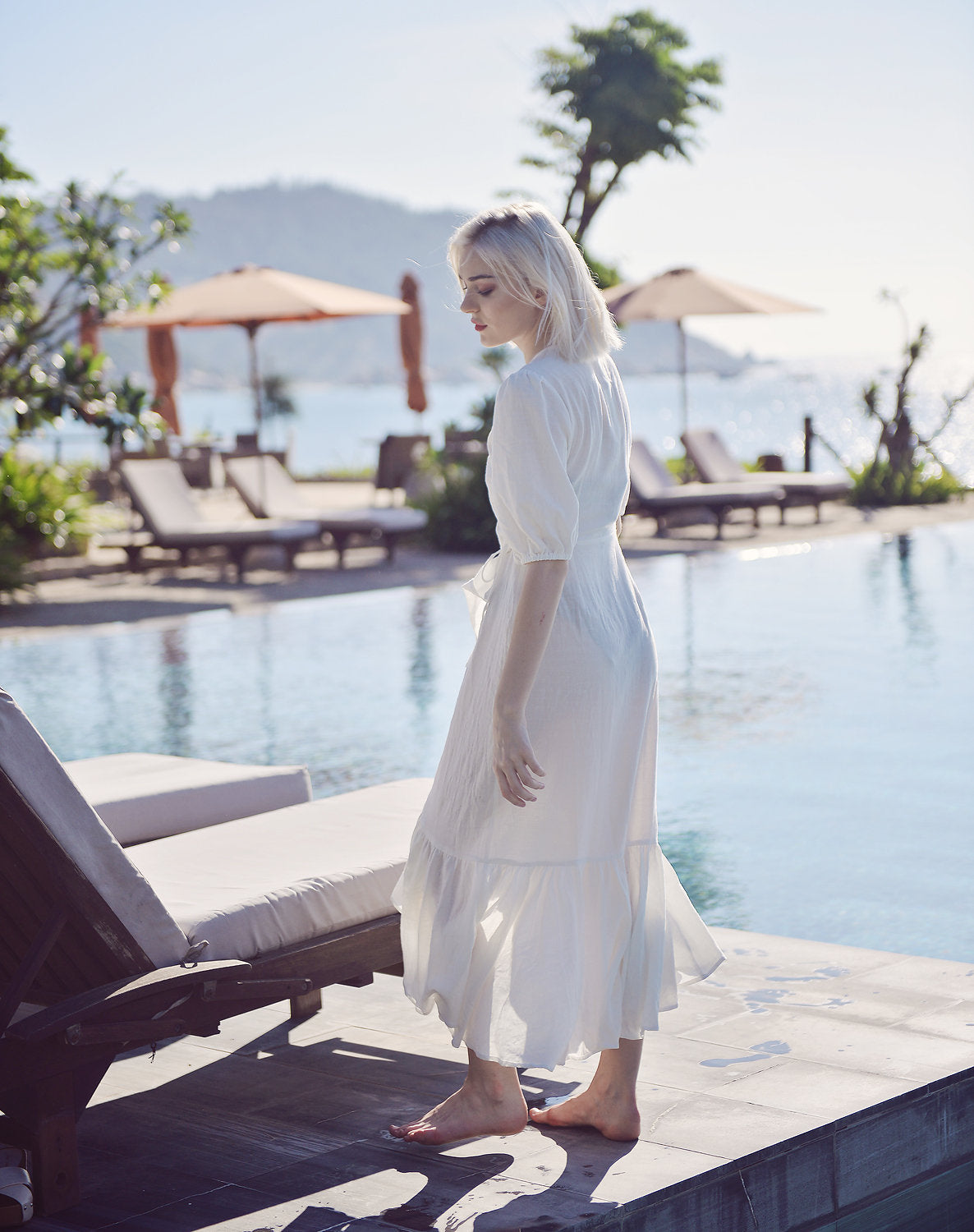 Women Linen Robe - Organic Cotton Robe - Women Long Robe Dress - Organic Cotton Robe Dress - Natural Eco-Friendly Robe