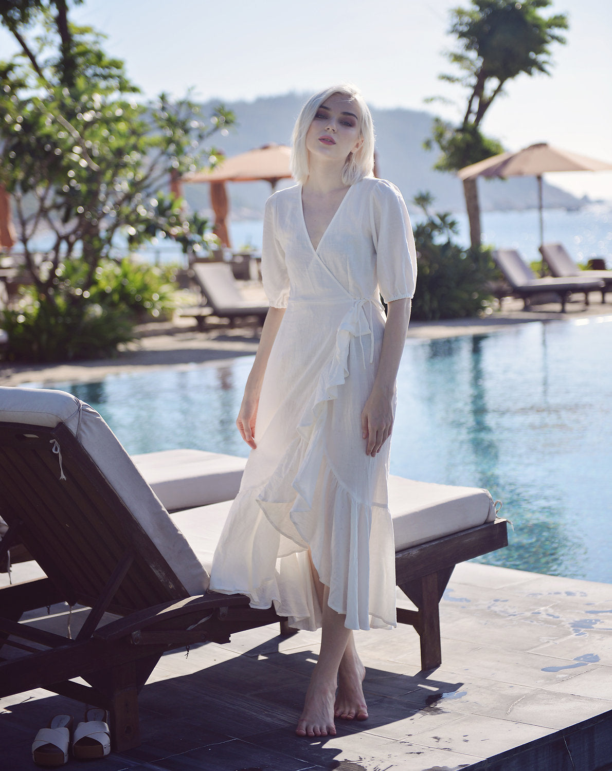 Women Linen Robe - Organic Cotton Robe - Women Long Robe Dress - Organic Cotton Robe Dress - Natural Eco-Friendly Robe