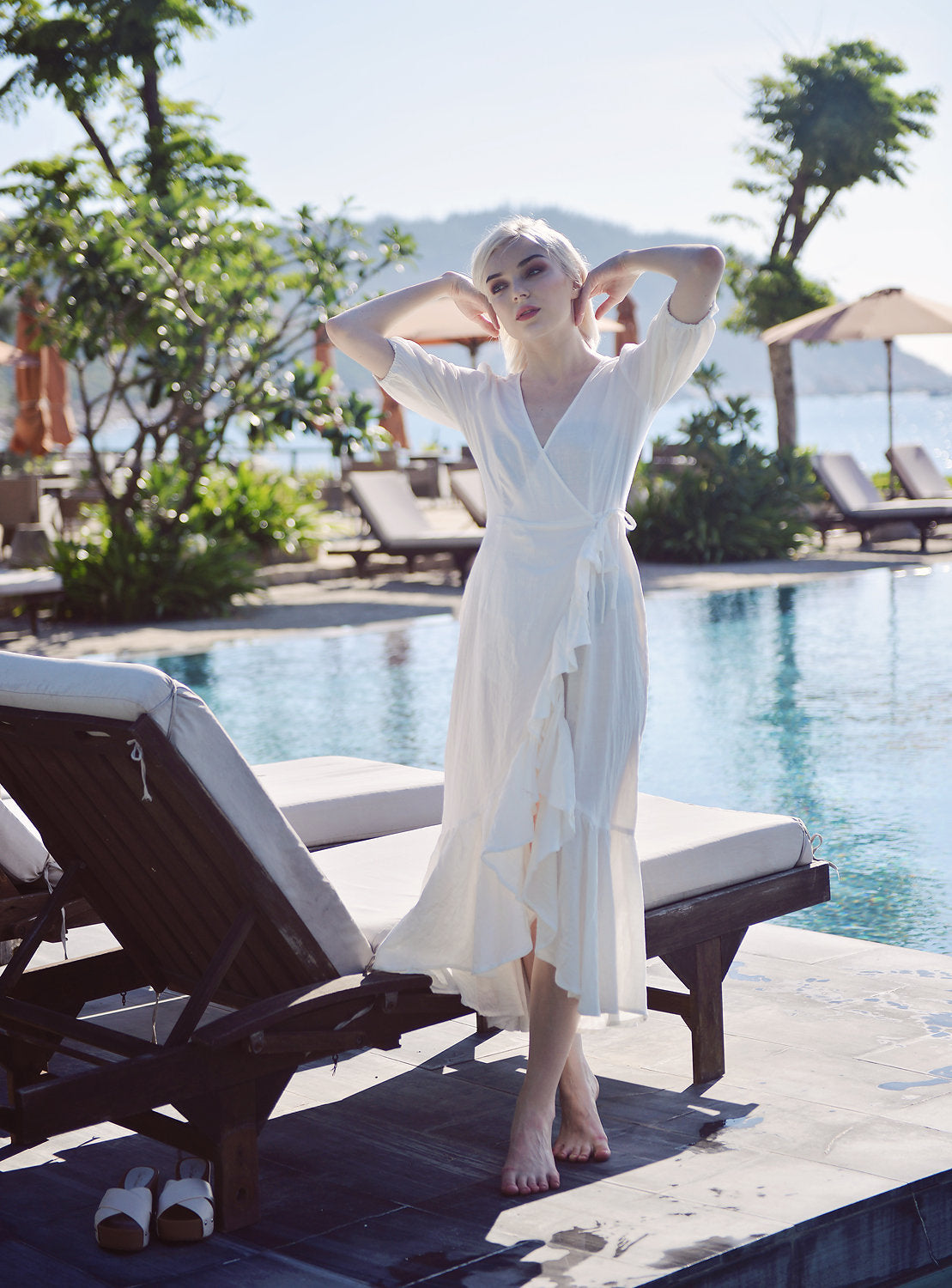 Women Linen Robe - Organic Cotton Robe - Women Long Robe Dress - Organic Cotton Robe Dress - Natural Eco-Friendly Robe