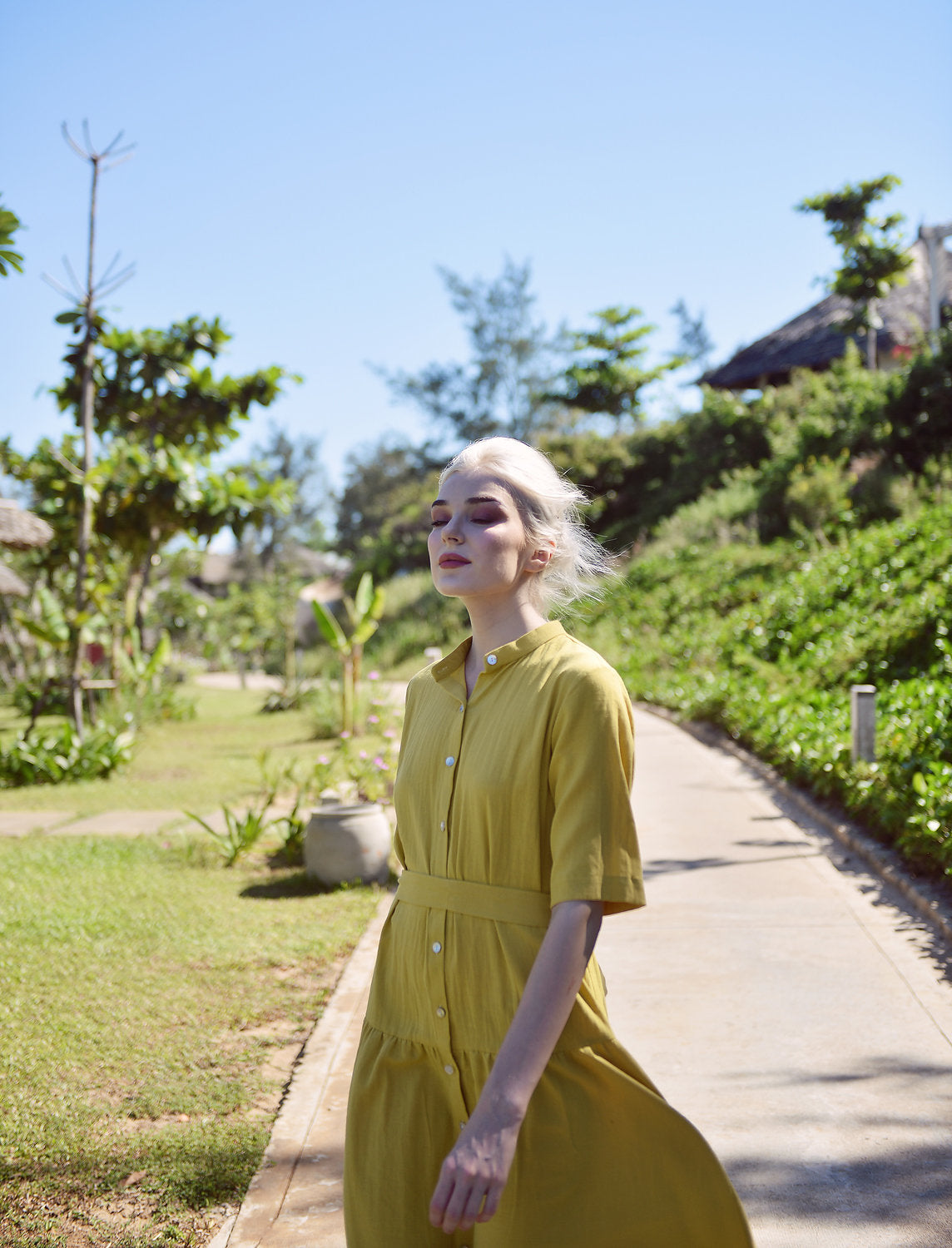 Cotton Dress - Summer Long Dress - Linen Dress for Women - Summer Linen Dress - Comfy Mid-calf Dress - Natural Fabric