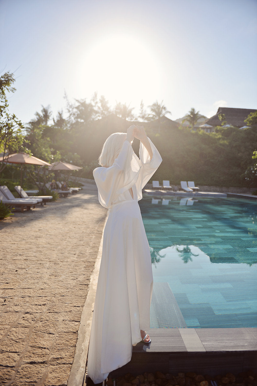Simple Silk Wedding Dress - Silk Bridal Gown - Wedding Dress Chapel Train