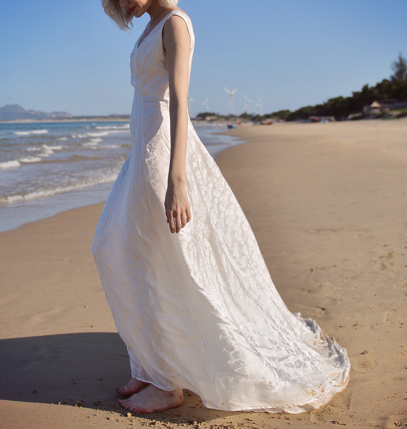 Aline Silk Wedding Dress - Vintage Inspired Gown - Silk Wedding Dress - Pure Silk Dress