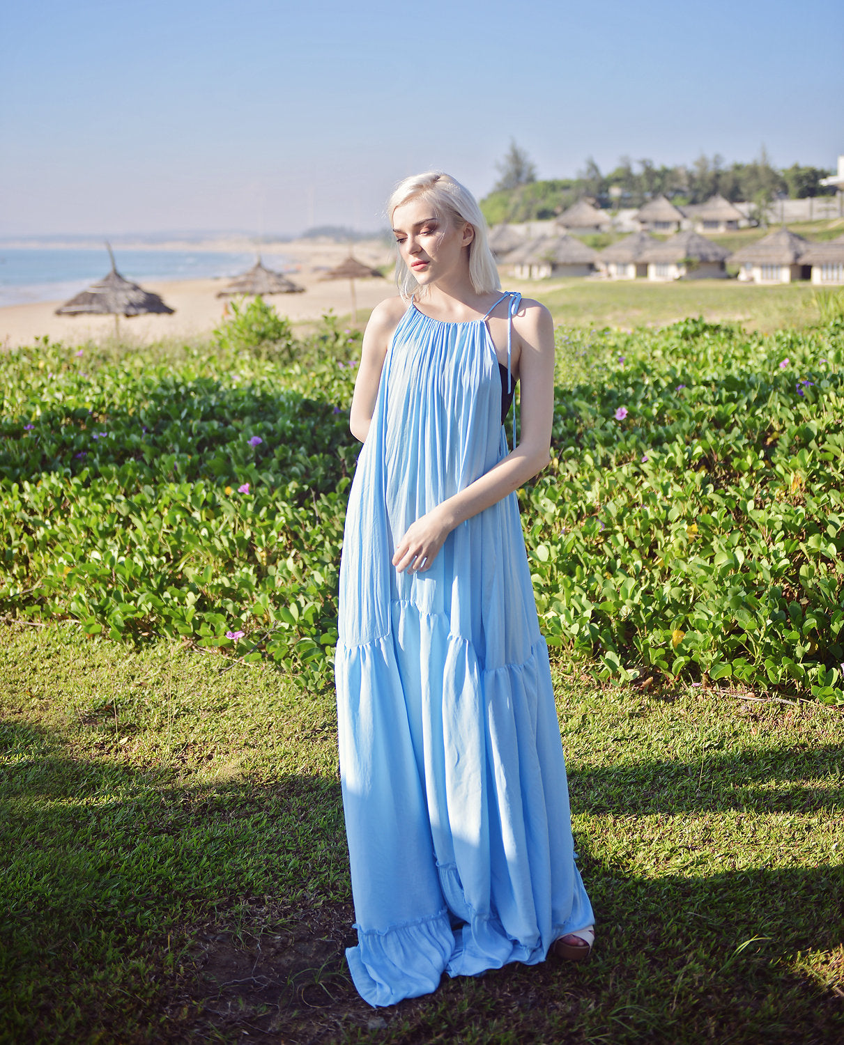 Long Silk Dress- Silk Loungewear Dress - Women Summer Dress - Comfy FloorLength Dress - Silk Maxi Dress