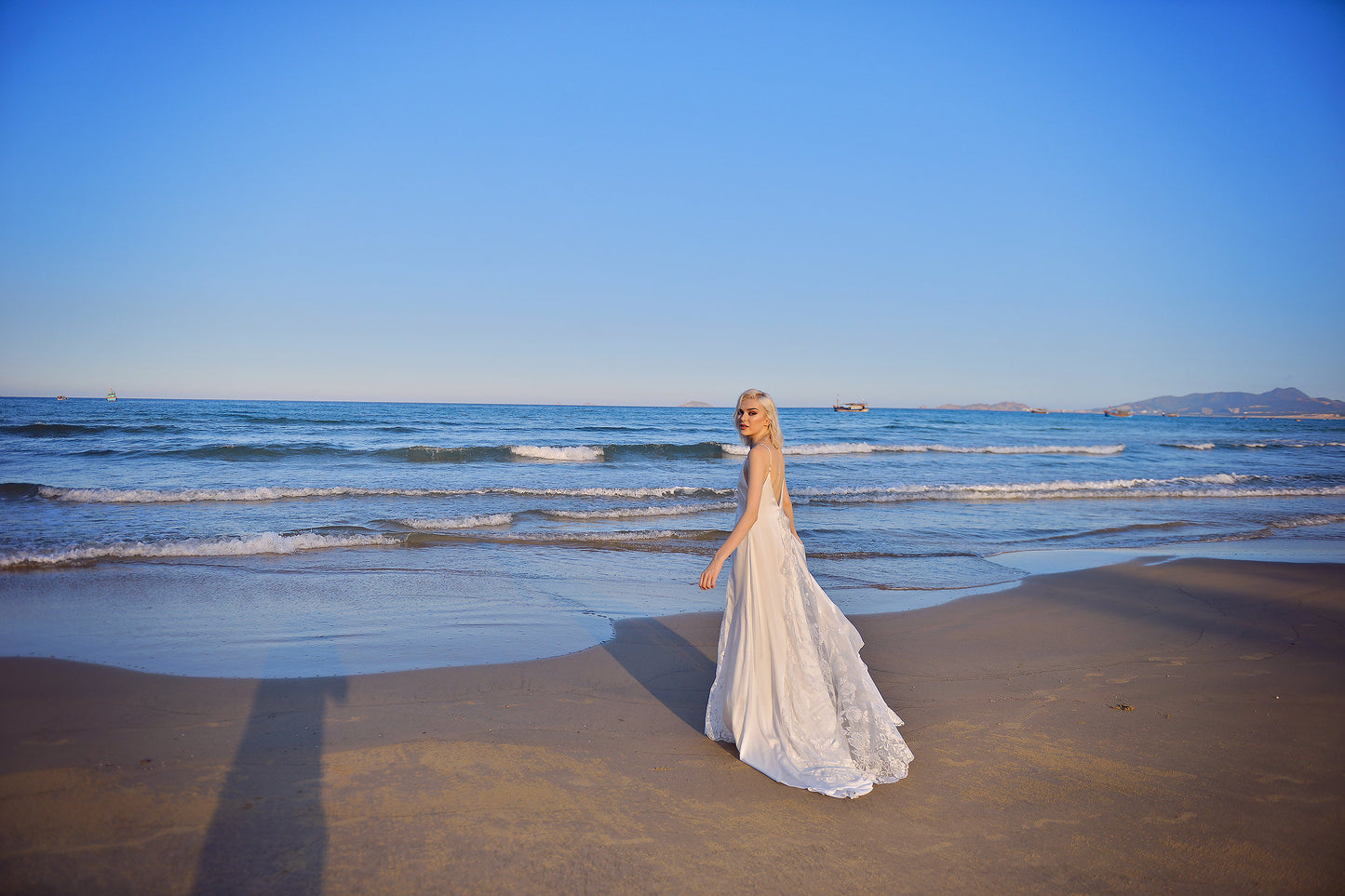 Lowback Wedding Dress - Openback Silk Gown - Silk Wedding Dress - Bridal Silk Gown