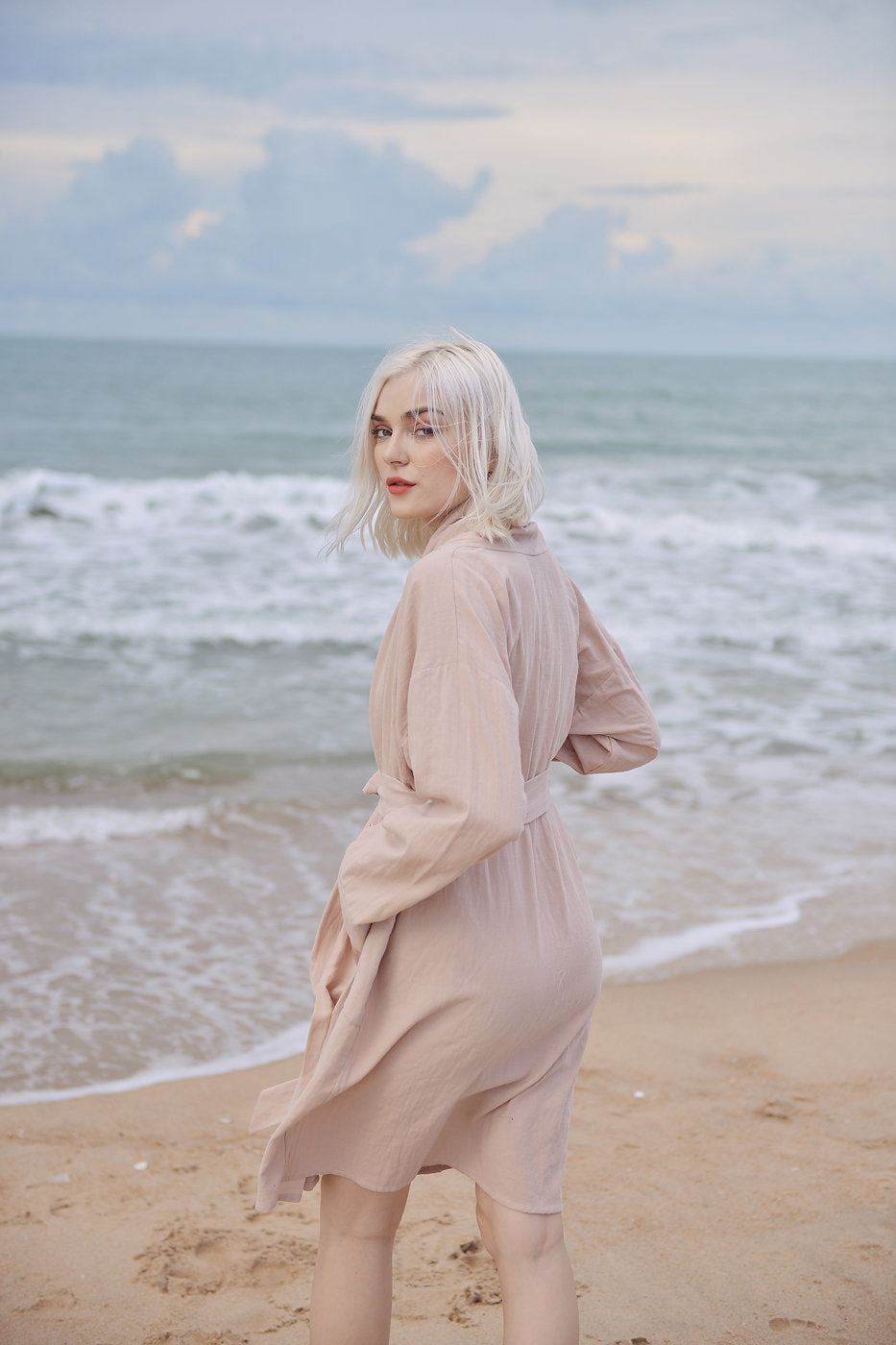 Cotton Robe Women - Women Linen Robe - Organic Cotton Robe