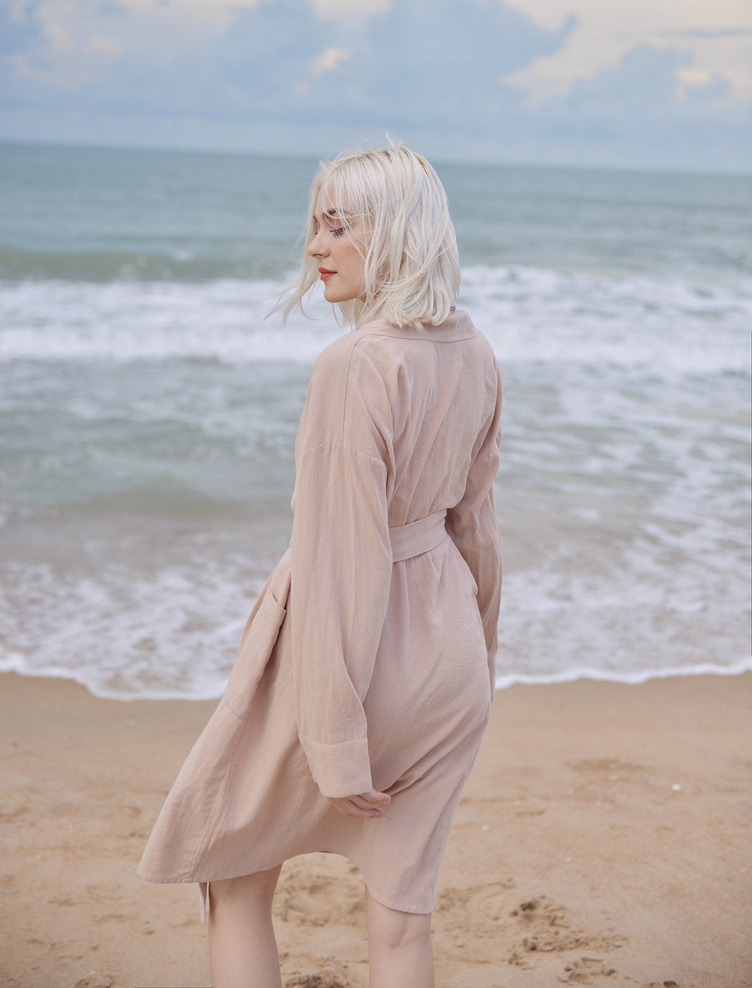 Cotton Robe Women - Women Linen Robe - Organic Cotton Robe