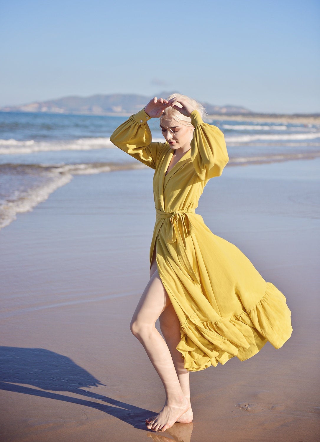 Linen Robe for Women - Linen Long Robe - Organic Cotton Women Robe