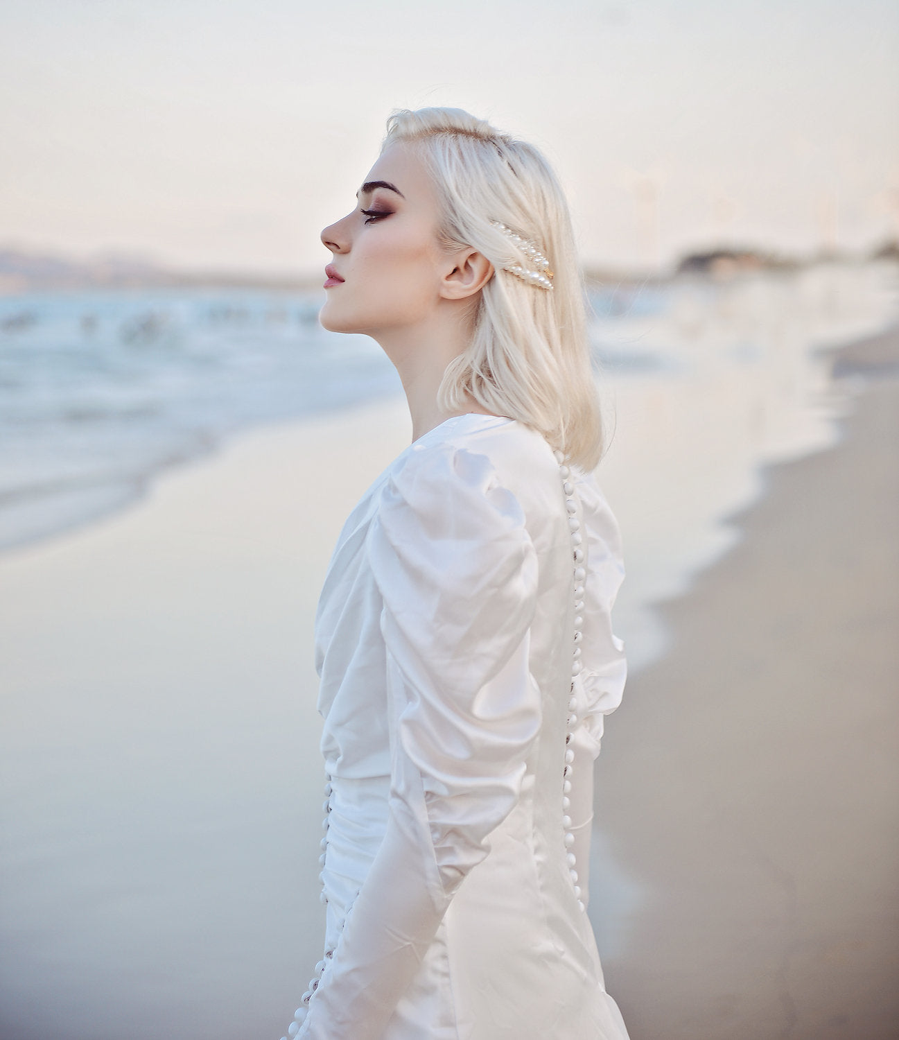 Long Sleeves Wedding Dress - Long Train Bridal Gown - Bespoke Wedding Dress