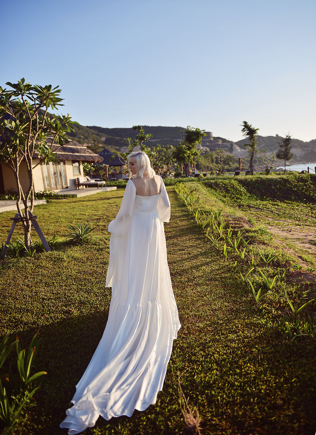 Bespoke Wedding Dress with Long Train - ALine Wedding Dress - Tailored Bridal Gown