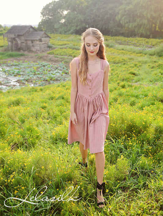Linen Apron Dress - Cotton Casual Dress - Cotton Summer Dress