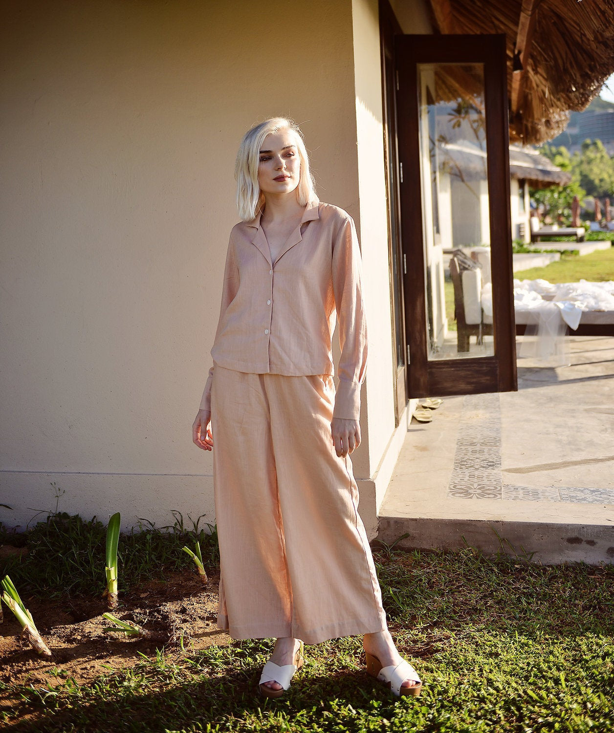 Linen LoungeWear Women - Cotton Pajamas Women - Cotton LoungeWear - Ladies Nightwear - Women Cotton Pjs