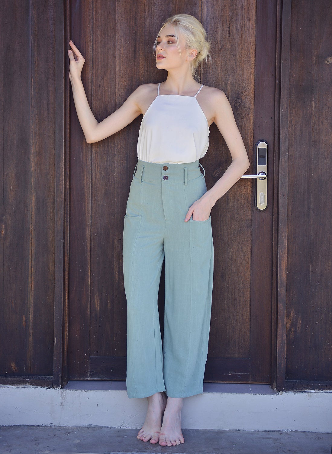 Linen Pants Women - Linen Pants with Pockets - Linen Women Trousers