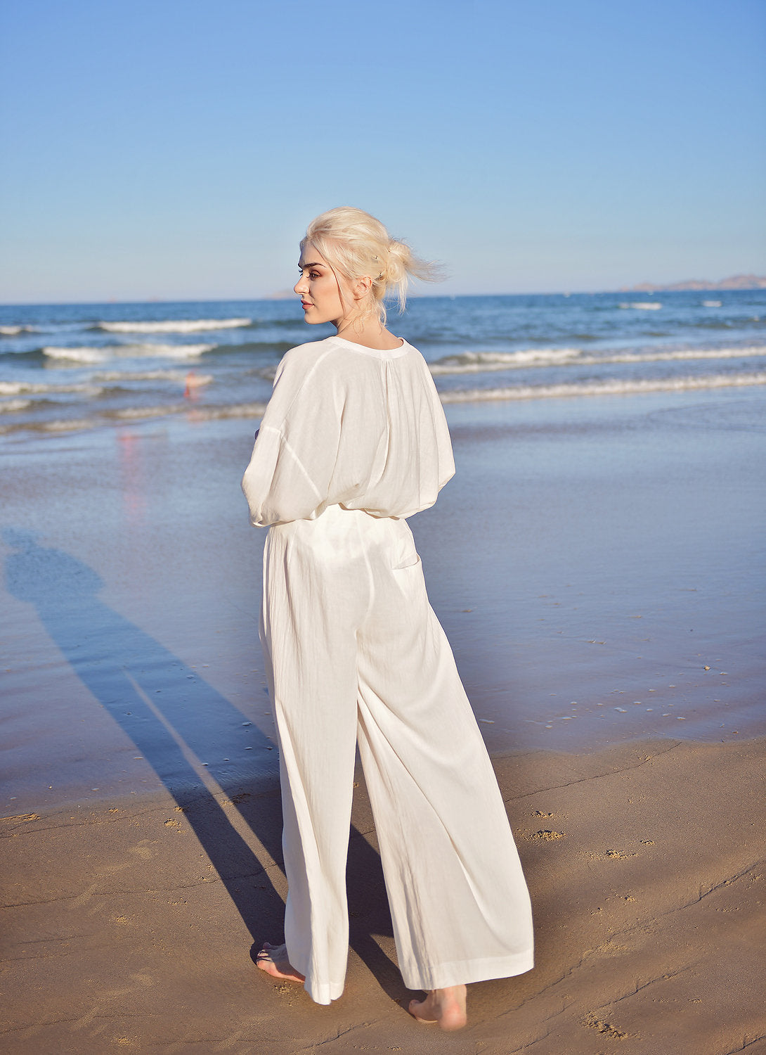 Linen Pajamas Women - Linen Cotton LoungeWear - Comfy Cotton Nightwear - Women Cotton Pjs
