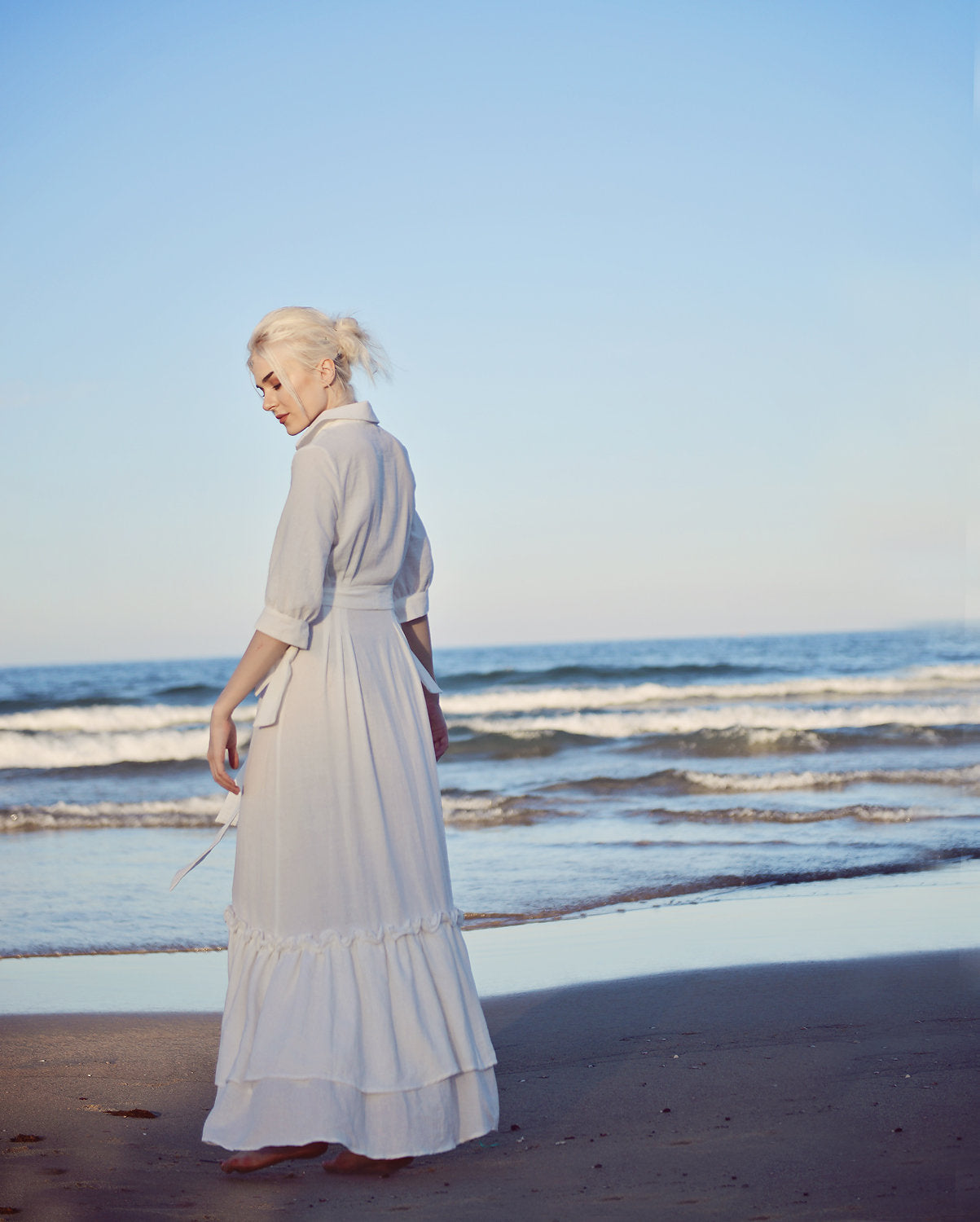 Maxi Linen Dress - Long Cotton Dress - Women Maxi Dress