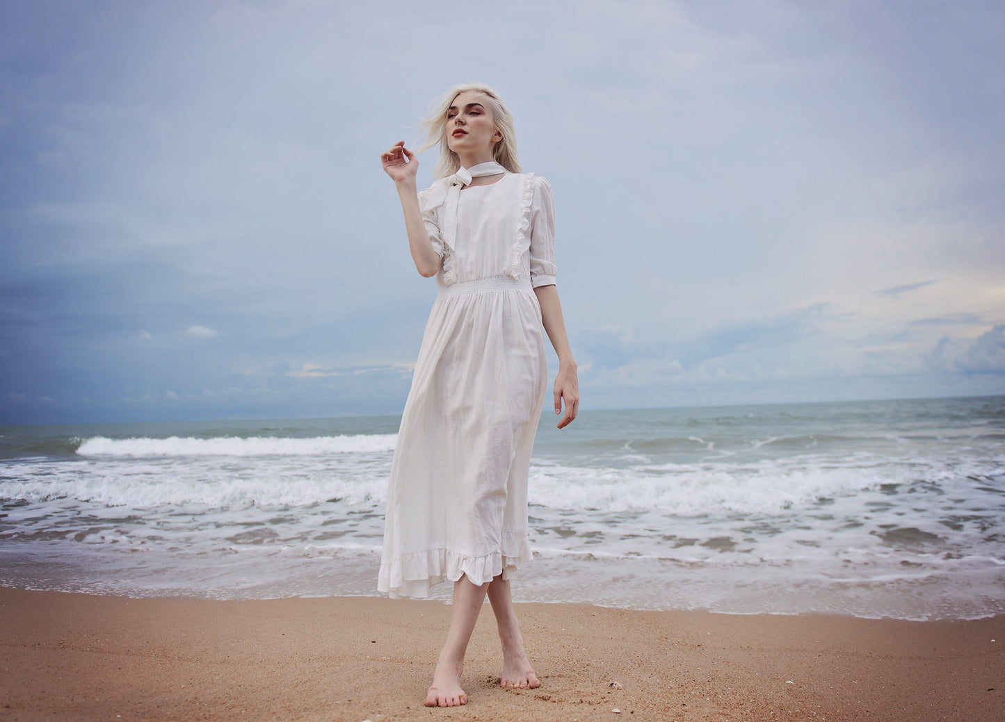 Vintage Style Dress - Vintage Style Gown - Organic Clothing - Organic Cotton