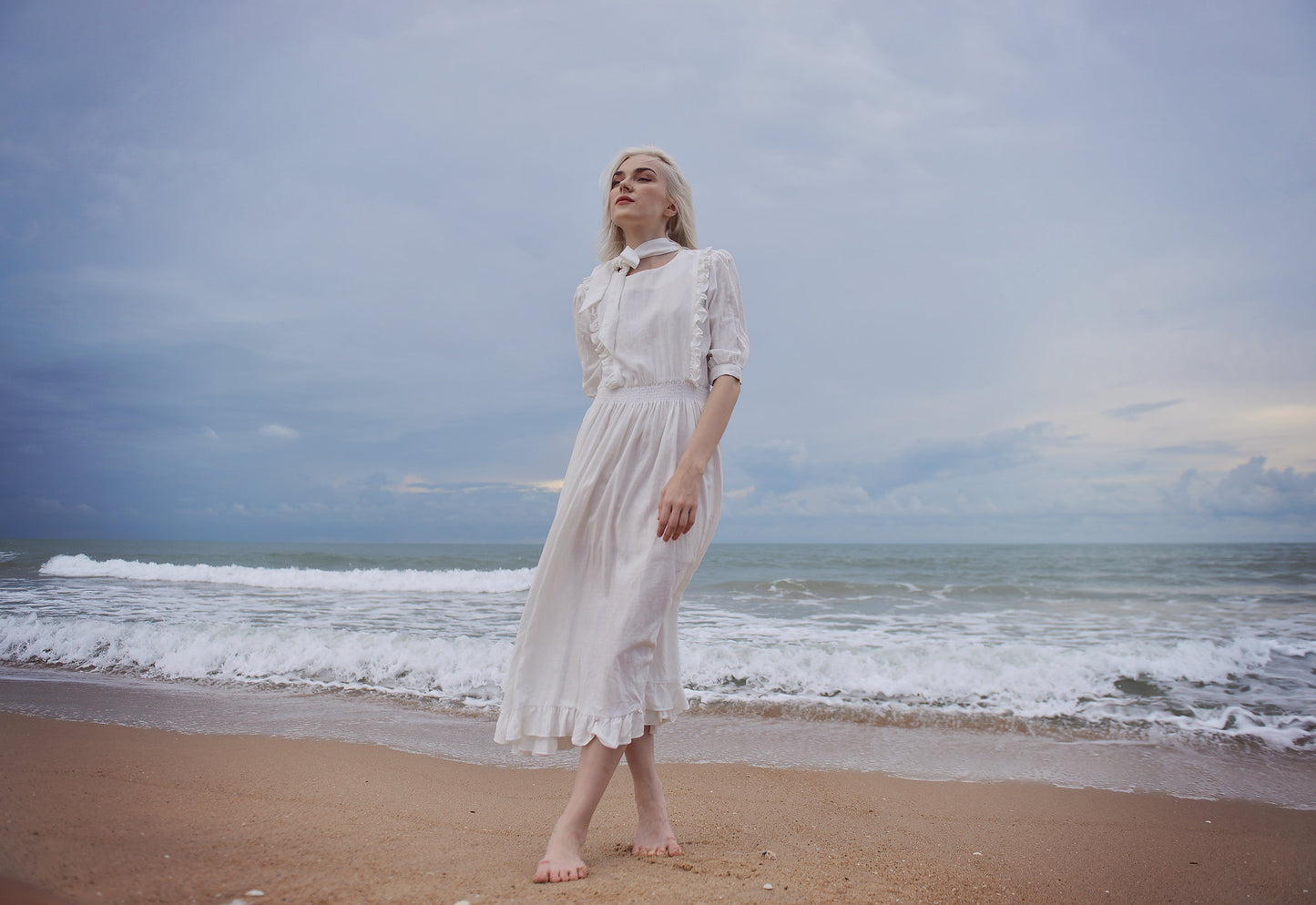 Vintage Style Dress - Vintage Style Gown - Organic Clothing - Organic Cotton