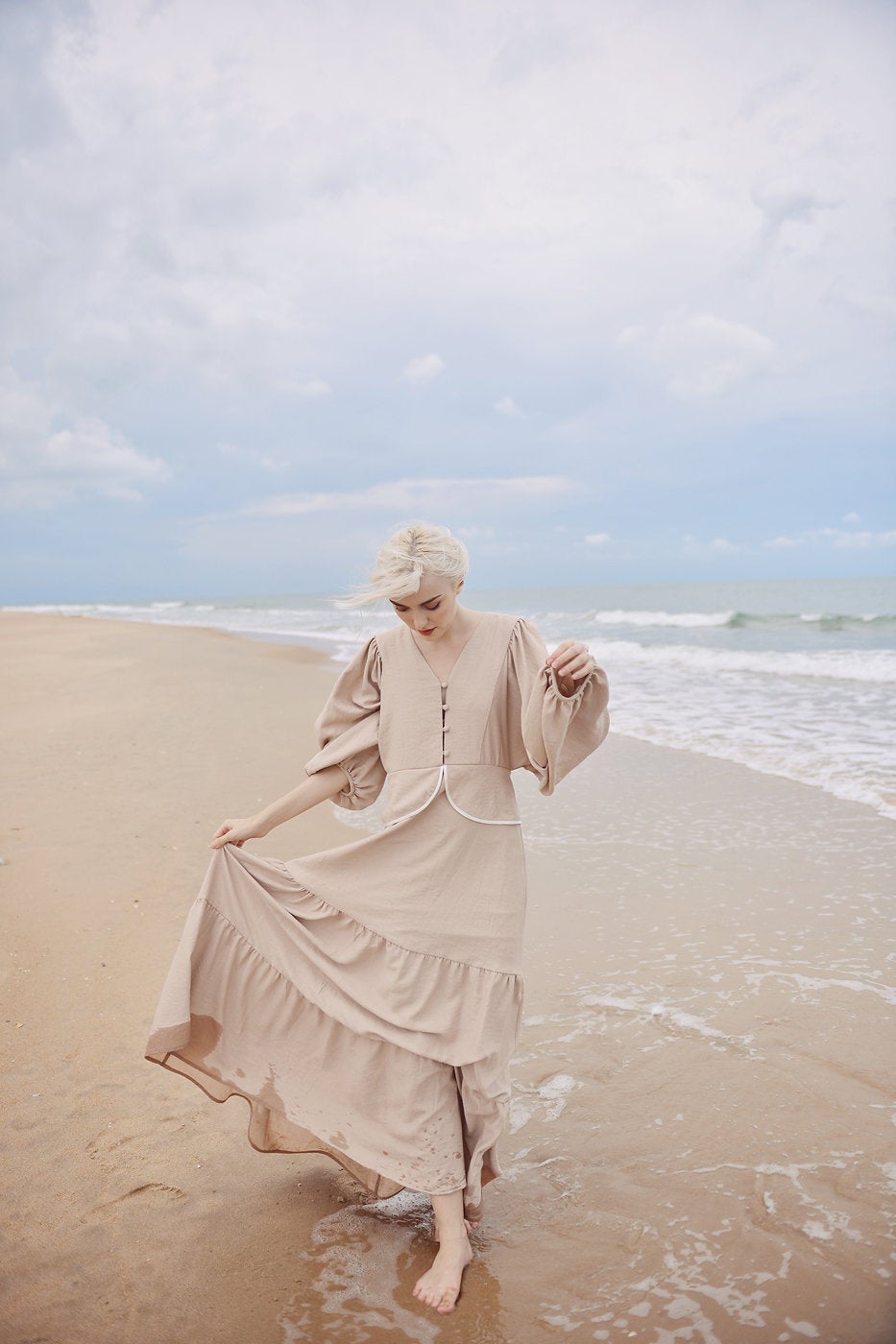 Vintage Style Dress - Vintage Style Linen Dress - Organic Clothing - Organic Cotton Dress