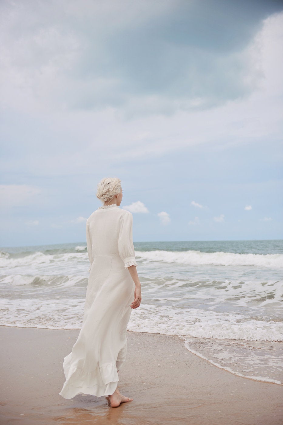 Cotton Tunic Dress - Cotton Kaftan Dress - Organic Cotton Clothing