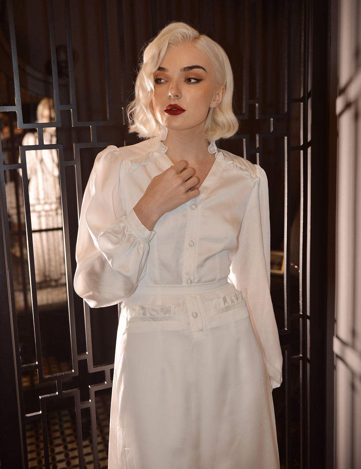 Midi Silk Dress - Simple Wedding Dress - Midi Bridal Gown - Minimalist Wedding