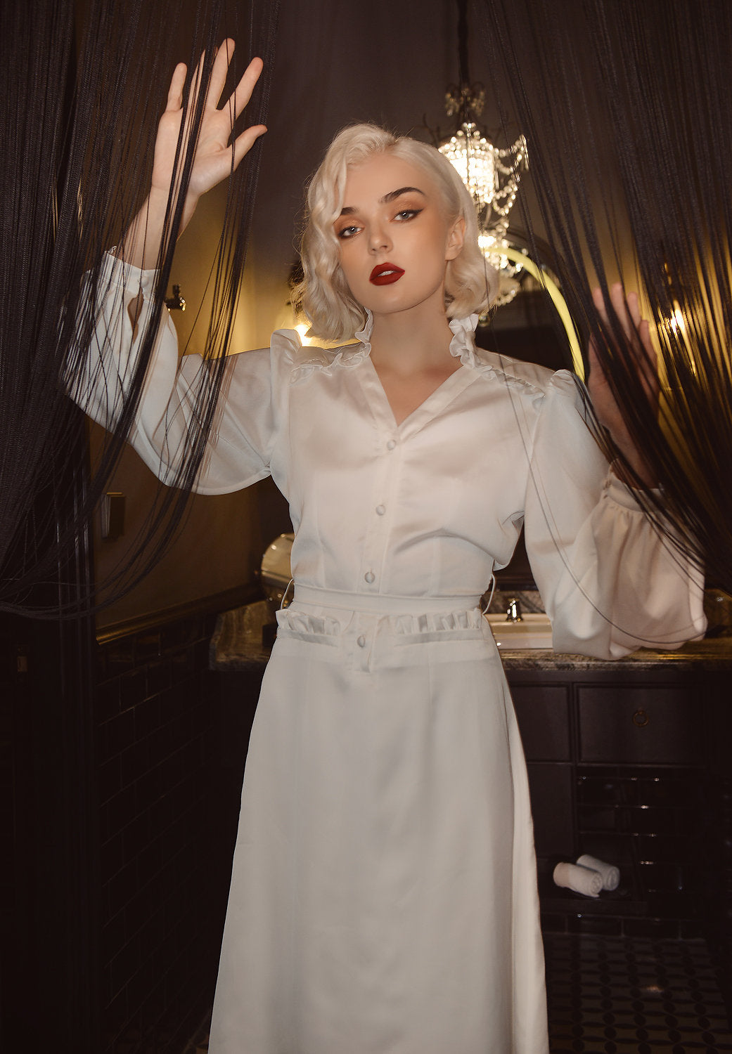 Midi Silk Dress - Simple Wedding Dress - Midi Bridal Gown - Minimalist Wedding