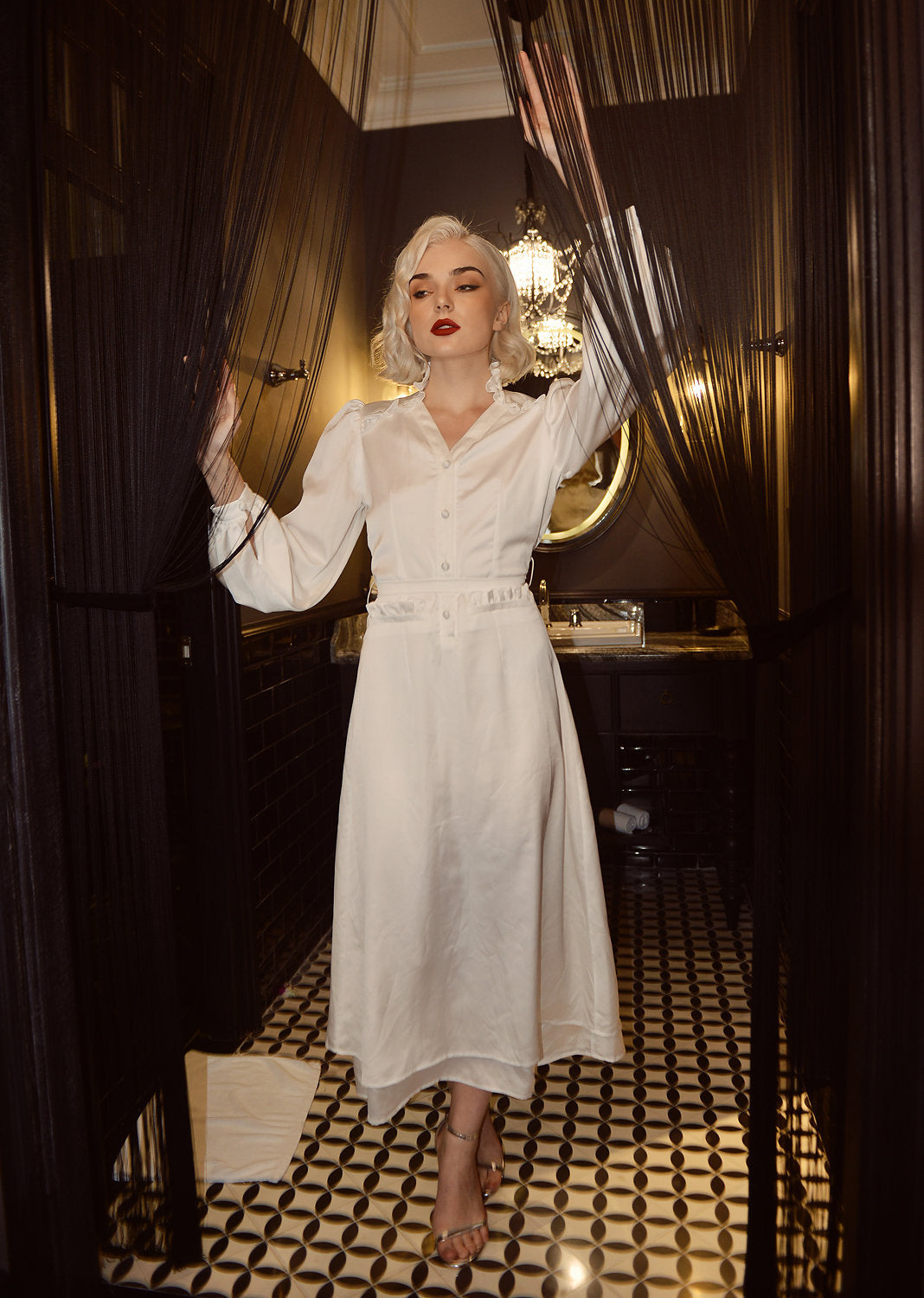 Midi Silk Dress - Simple Wedding Dress - Midi Bridal Gown - Minimalist Wedding