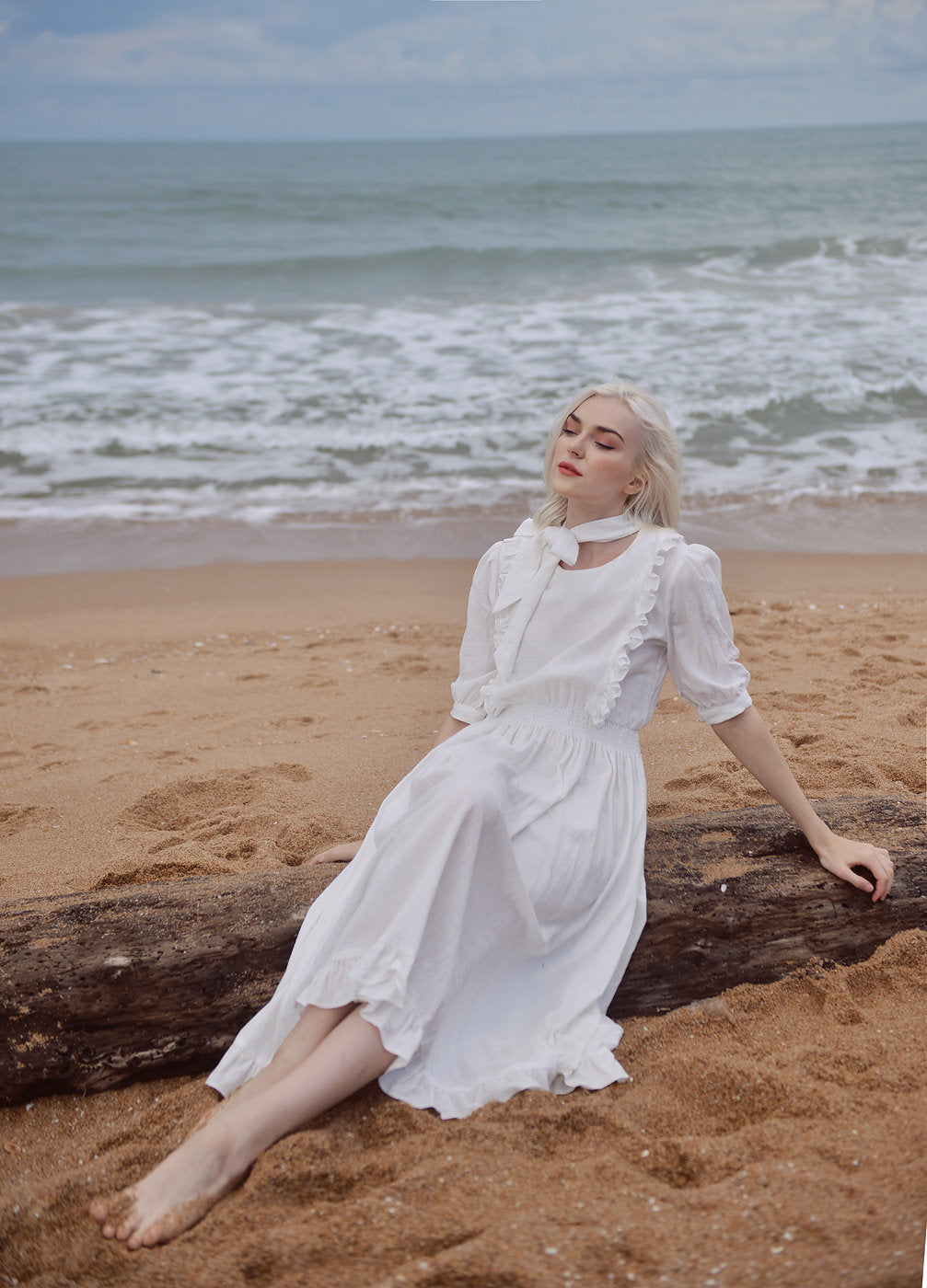 Vintage Style Dress - Vintage Style Gown - Organic Clothing - Organic Cotton