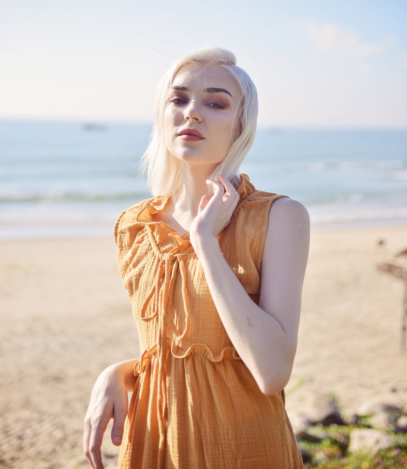Gauze Cotton Dress - Cotton Roomy Kaftan - Cotton Maxi Dress