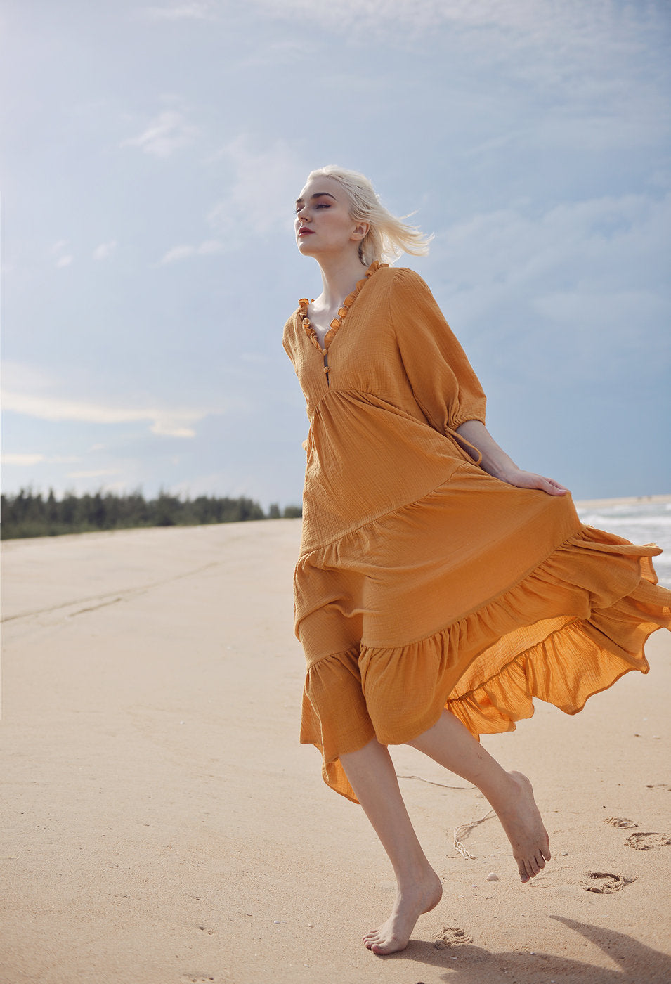 Cotton Dress Long - Cotton Maxi for Women - Cotton Summer Beach Cover up