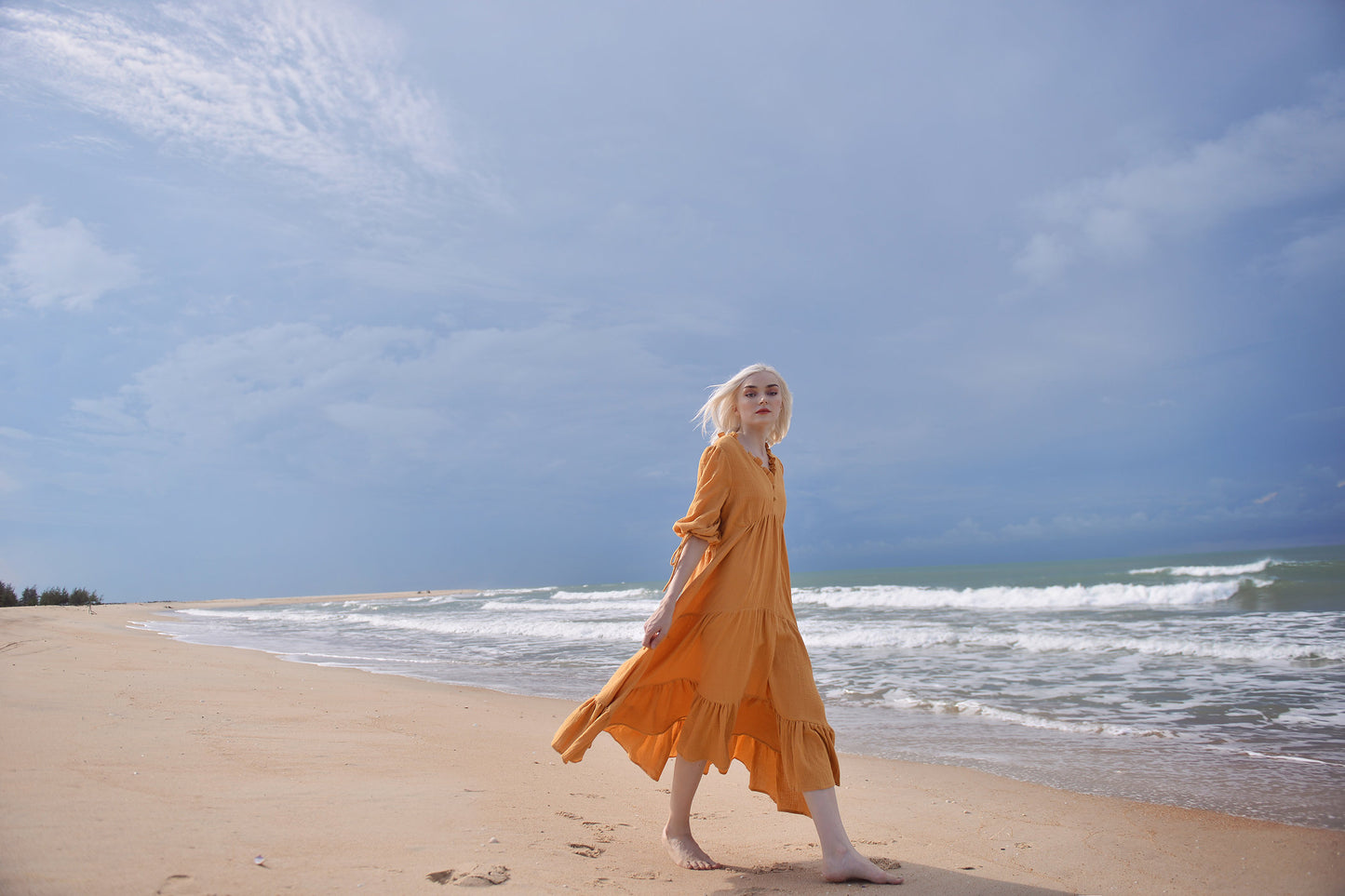 Cotton Dress Long - Cotton Maxi for Women - Cotton Summer Beach Cover up