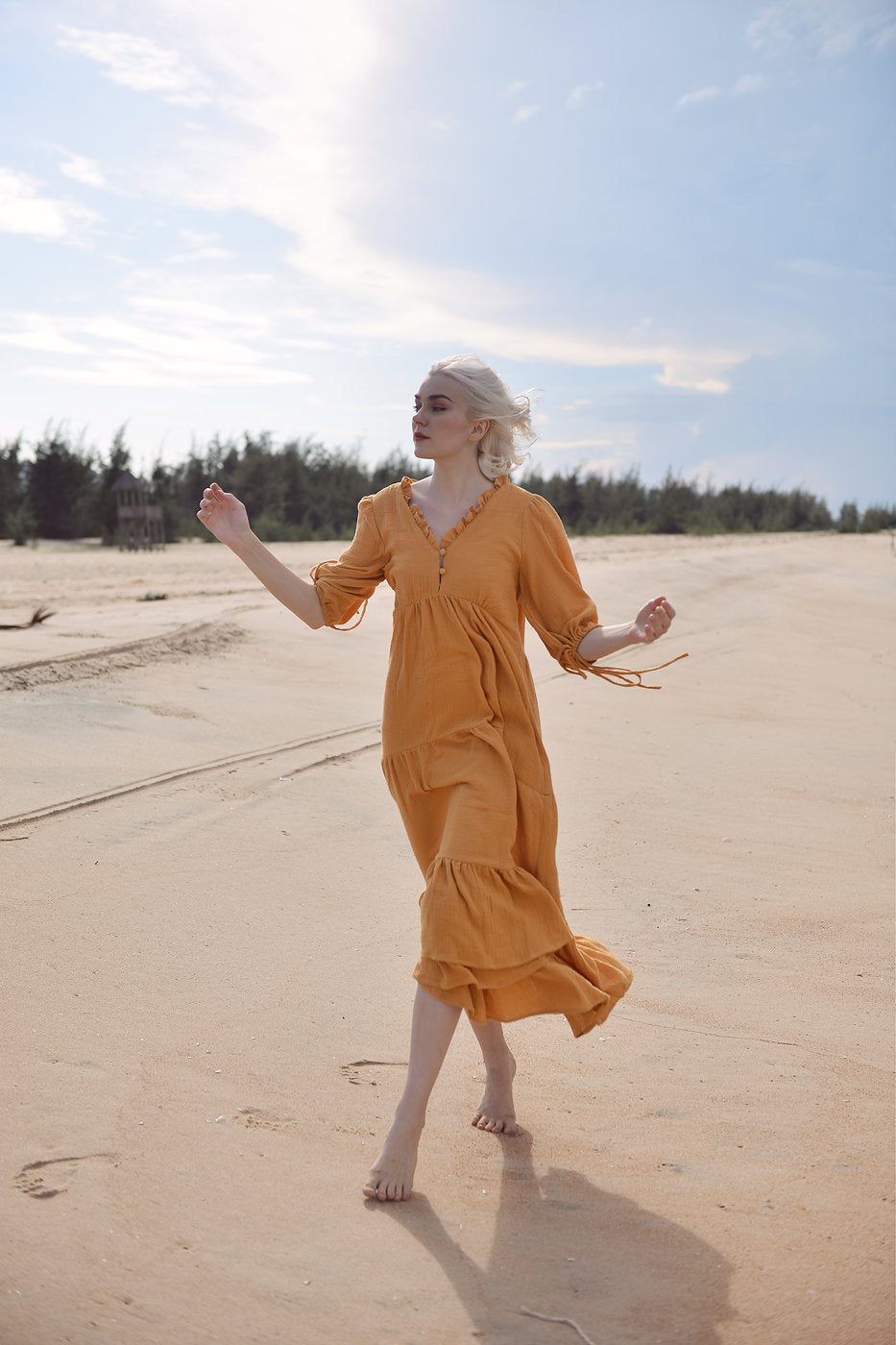 Cotton Dress Long - Cotton Maxi for Women - Cotton Summer Beach Cover up