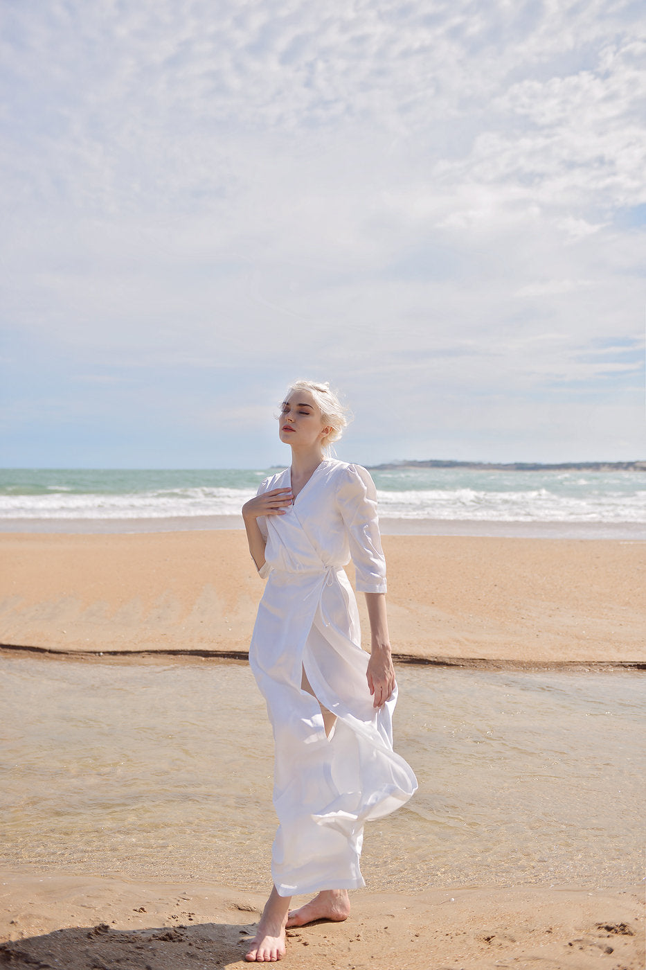 Bridesmaids Silk Dress - Wrap Silk Dress - Formal Cocktail dress