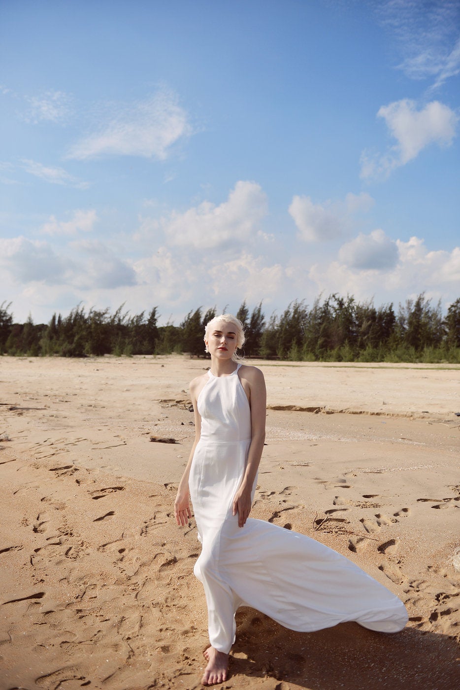 Wedding Dress - Sleeveless Silk Wedding Dress - Mermaid Wedding Dress - Tailored Fit