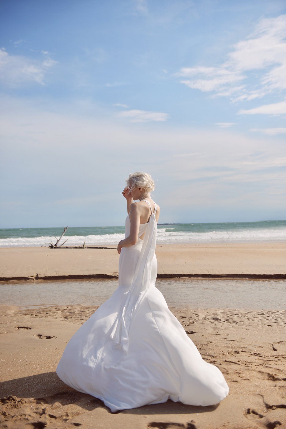 Wedding Dress - Sleeveless Silk Wedding Dress - Mermaid Wedding Dress - Tailored Fit