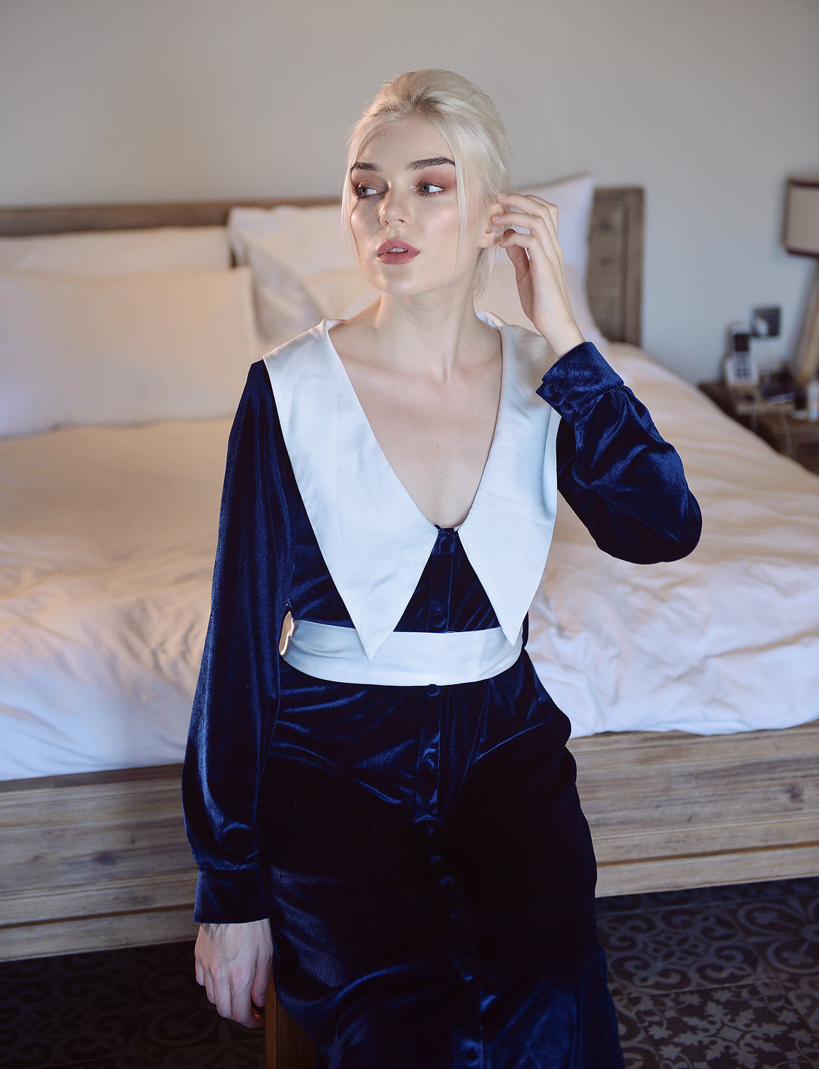 Velvet Dress Long Sleeves - Women Winter Dress - Long Velvet Gown