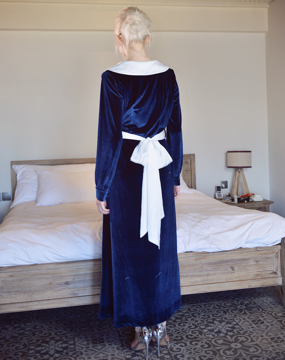 Velvet Dress Long Sleeves - Women Winter Dress - Long Velvet Gown