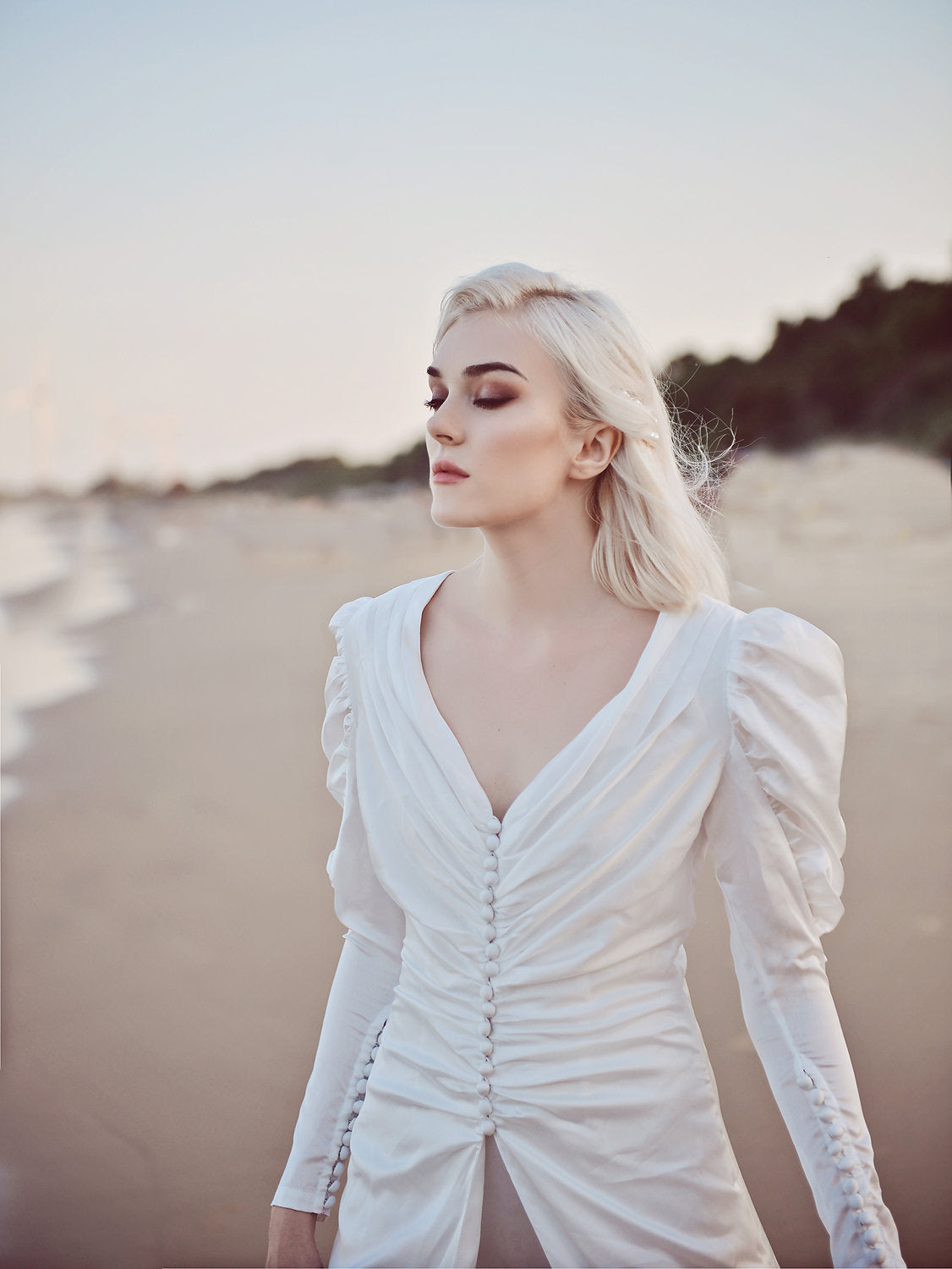 Long Sleeves Wedding Dress - Long Train Bridal Gown - Bespoke Wedding Dress