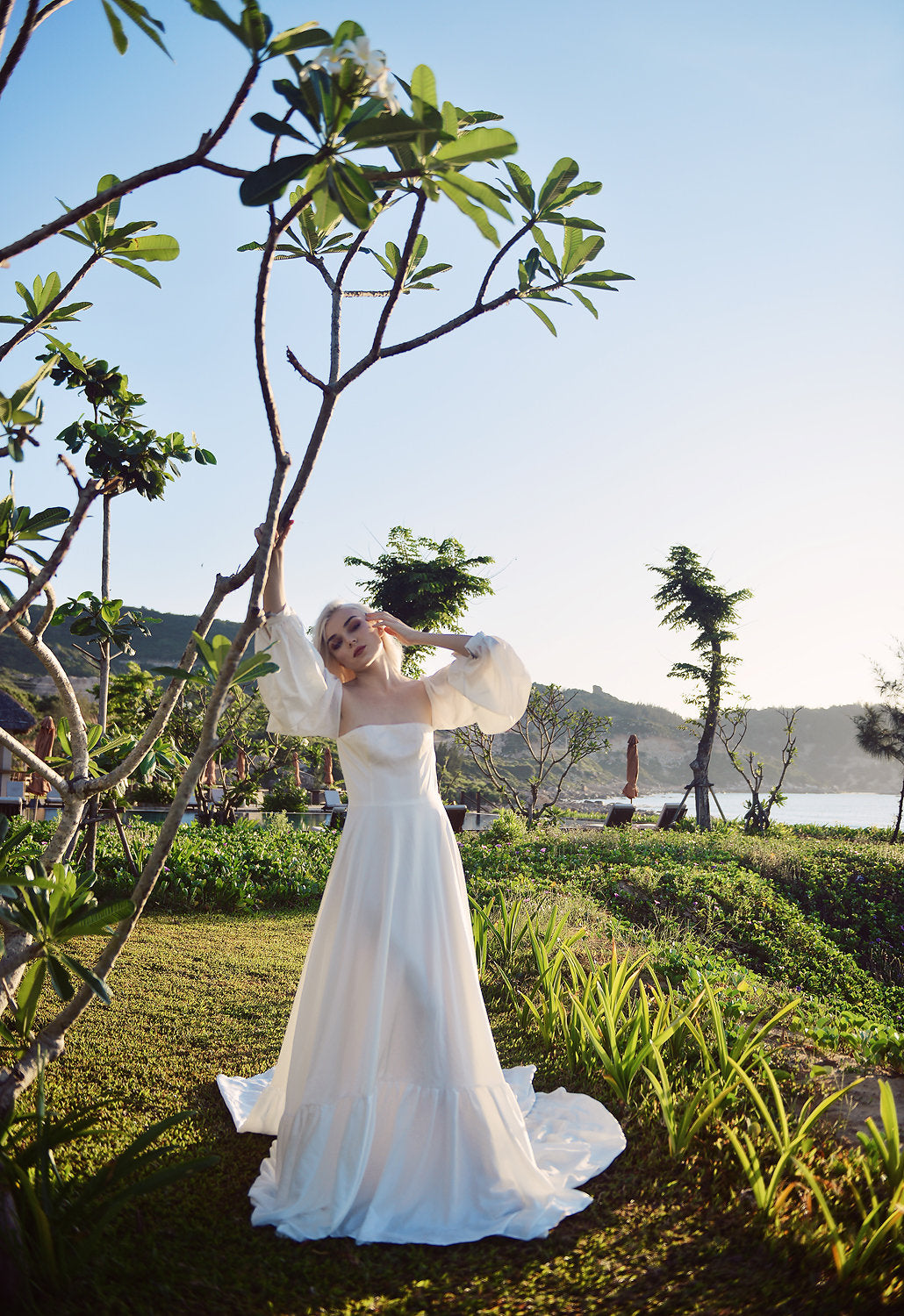Bespoke Wedding Dress with Long Train - ALine Wedding Dress - Tailored Bridal Gown