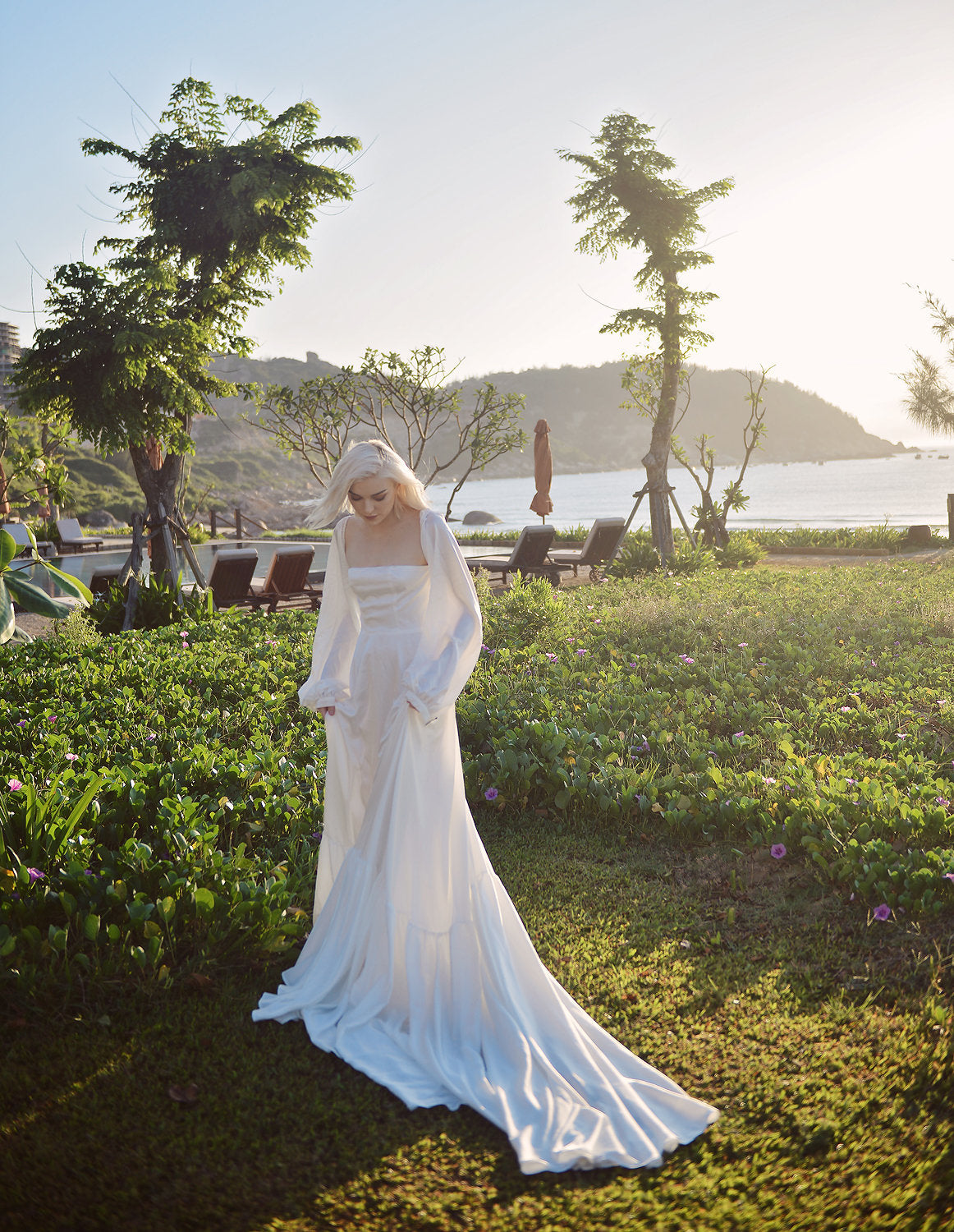 Bespoke Wedding Dress with Long Train - ALine Wedding Dress - Tailored Bridal Gown