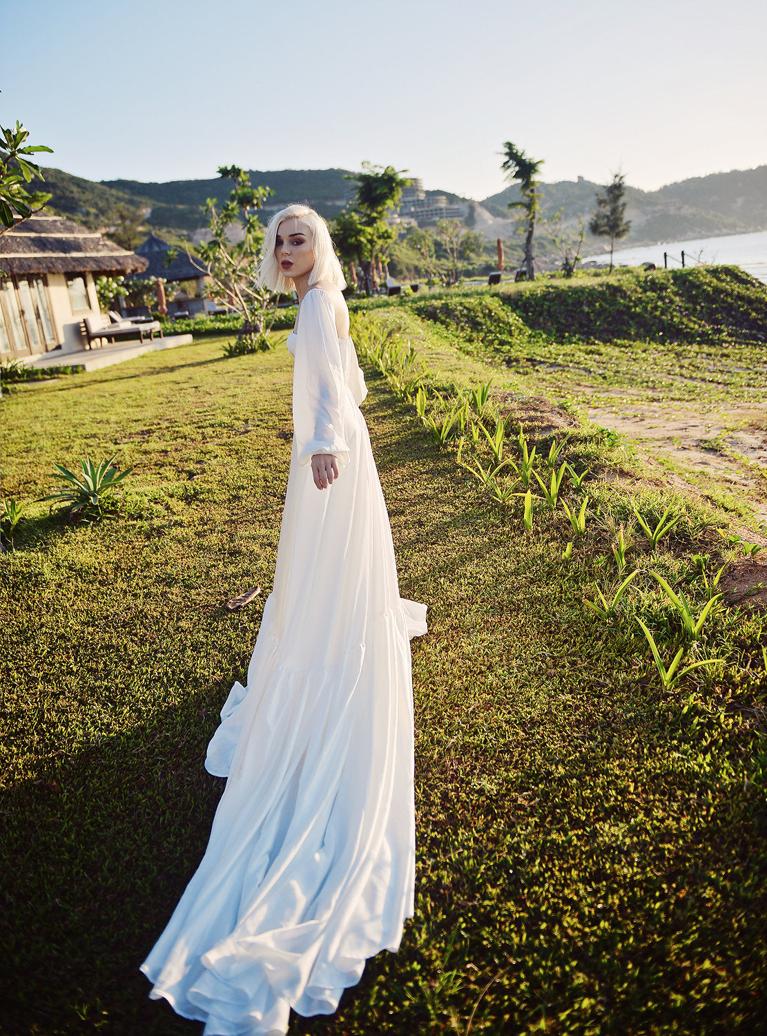 Bespoke Wedding Dress with Long Train - ALine Wedding Dress - Tailored Bridal Gown