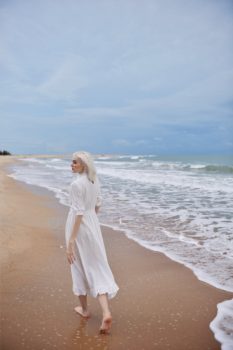Vintage Style Dress - Vintage Style Gown - Organic Clothing - Organic Cotton