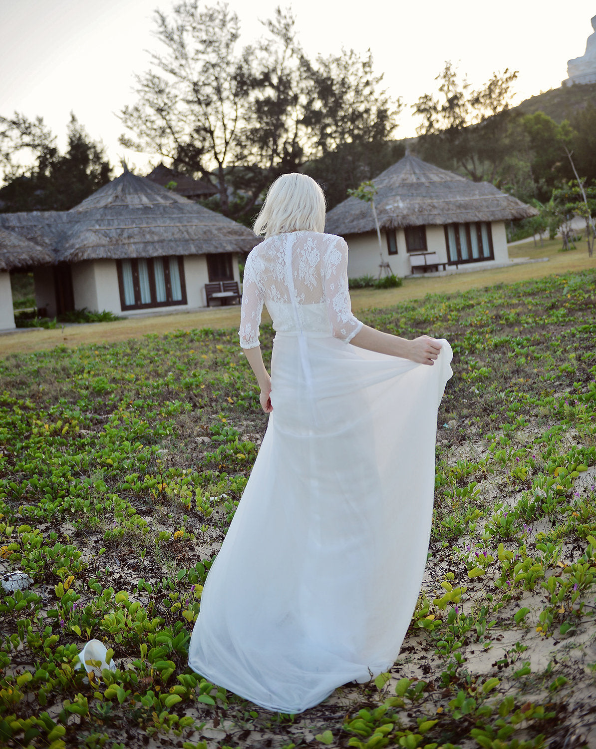 Lace A-Line Wedding Dress - Lace Bridal Gown - Simple Wedding Dress