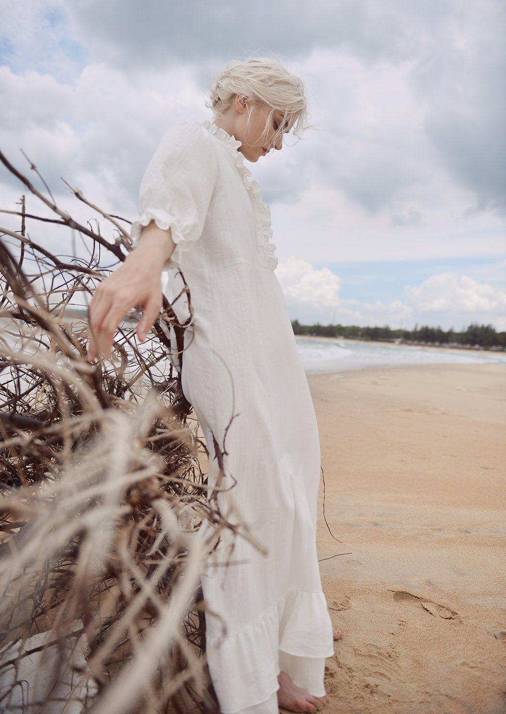 Cotton Tunic Dress - Cotton Kaftan Dress - Organic Cotton Clothing