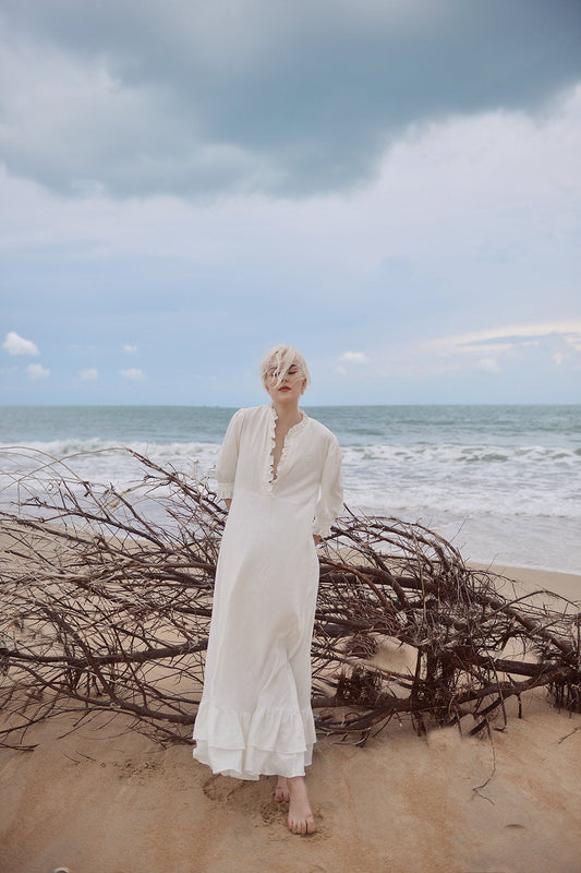 Cotton Tunic Dress - Cotton Kaftan Dress - Organic Cotton Clothing