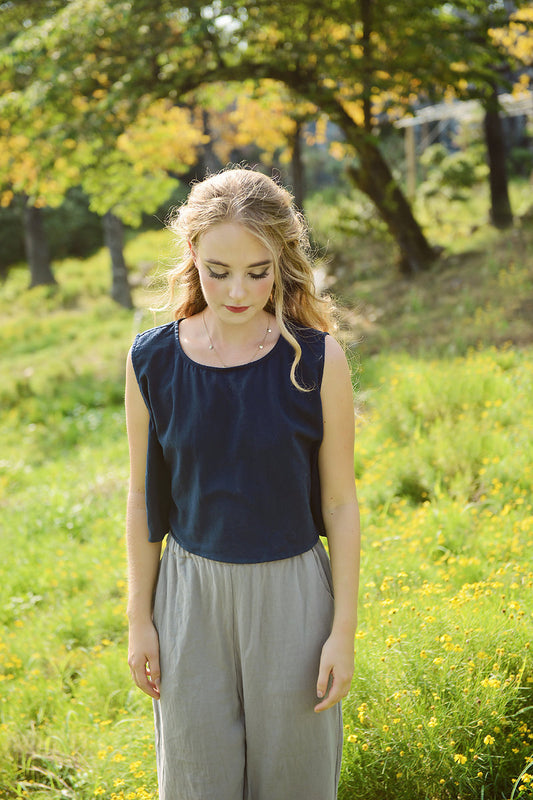 Linen Womens Top - Organic Cotton Top - Summer Women Clothes - Linen Tops Women - Unique Womens Clothing- Summer Women Clothes