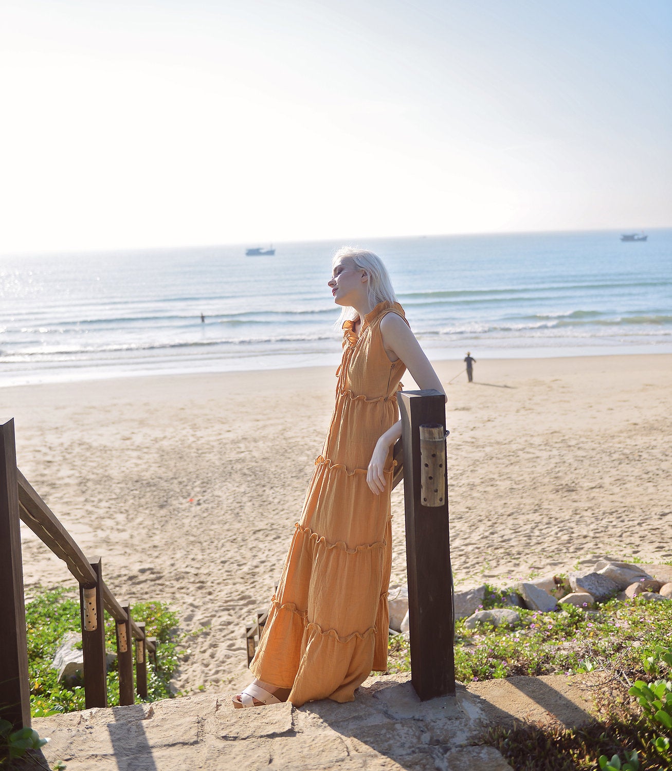 Gauze Cotton Dress - Cotton Roomy Kaftan - Cotton Maxi Dress