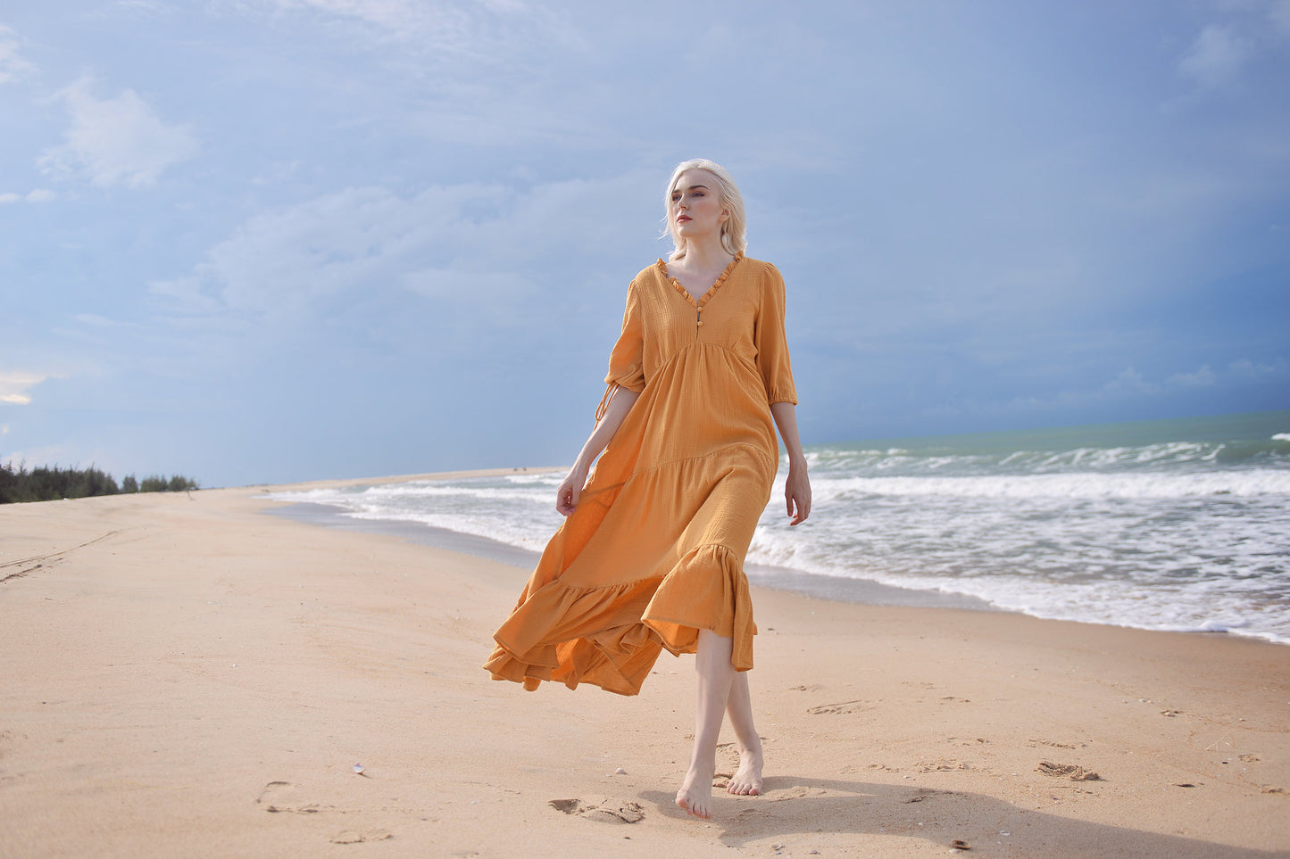 Cotton Dress Long - Cotton Maxi for Women - Cotton Summer Beach Cover up