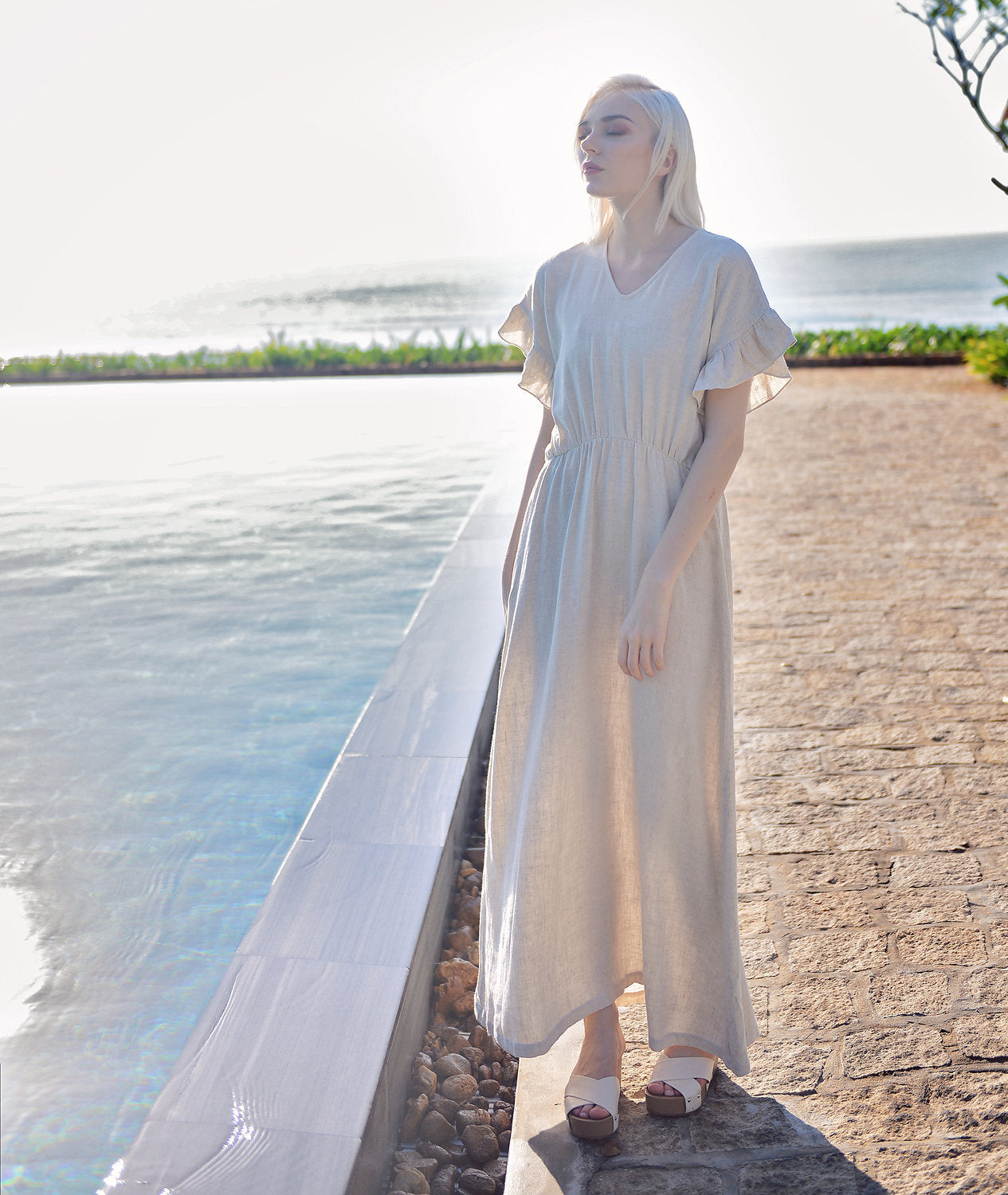 Linen Caftan Women - Women Linen Dress - Cotton Summer Dress - Natural Fabric